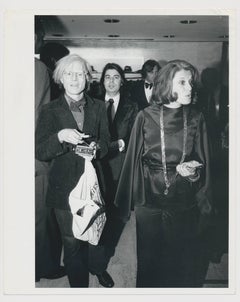 Andy Warhol with shopping bag