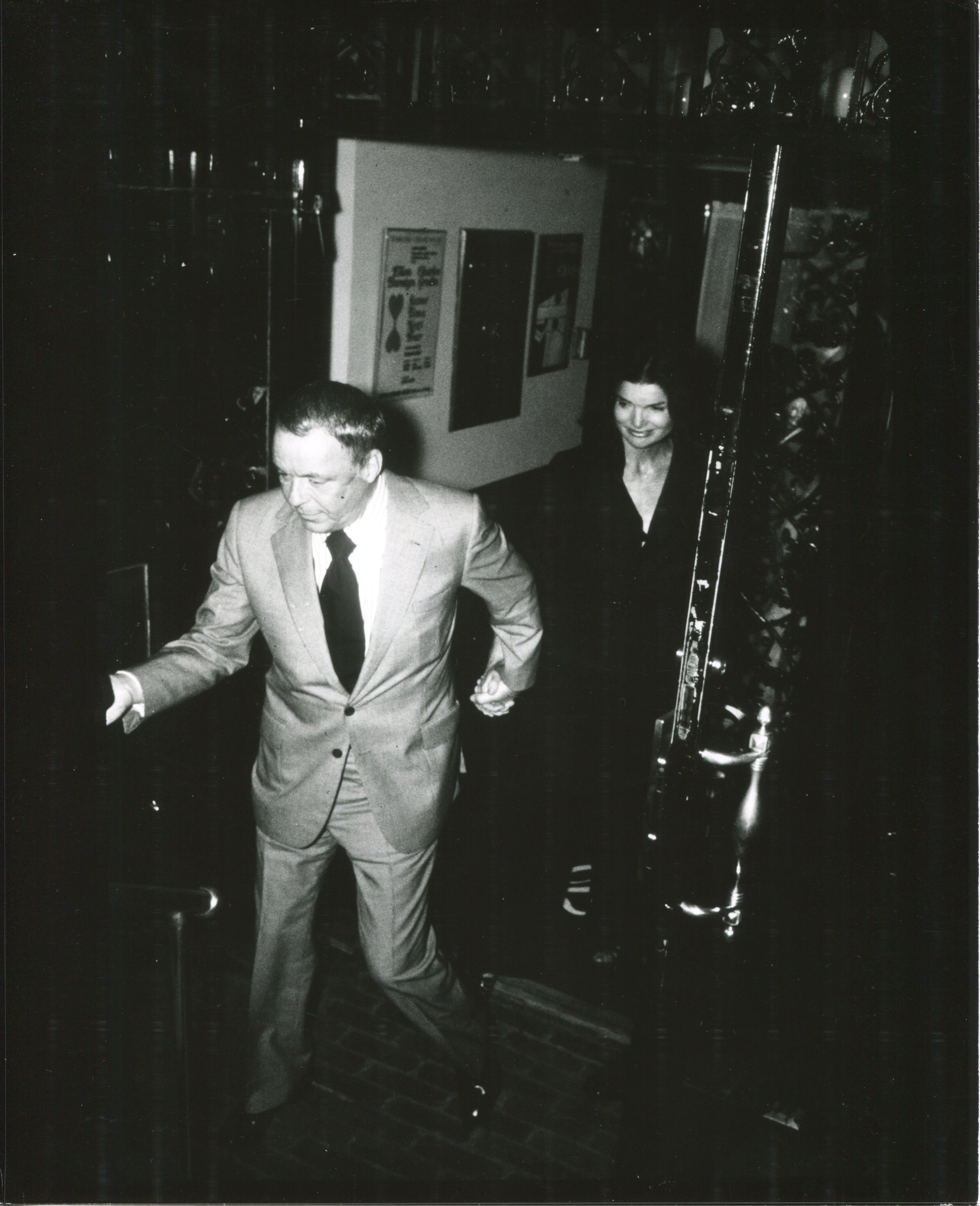 Oscar Abolafia Black and White Photograph - Jackie Kennedy & Frank Sinatra - Original Press Photo