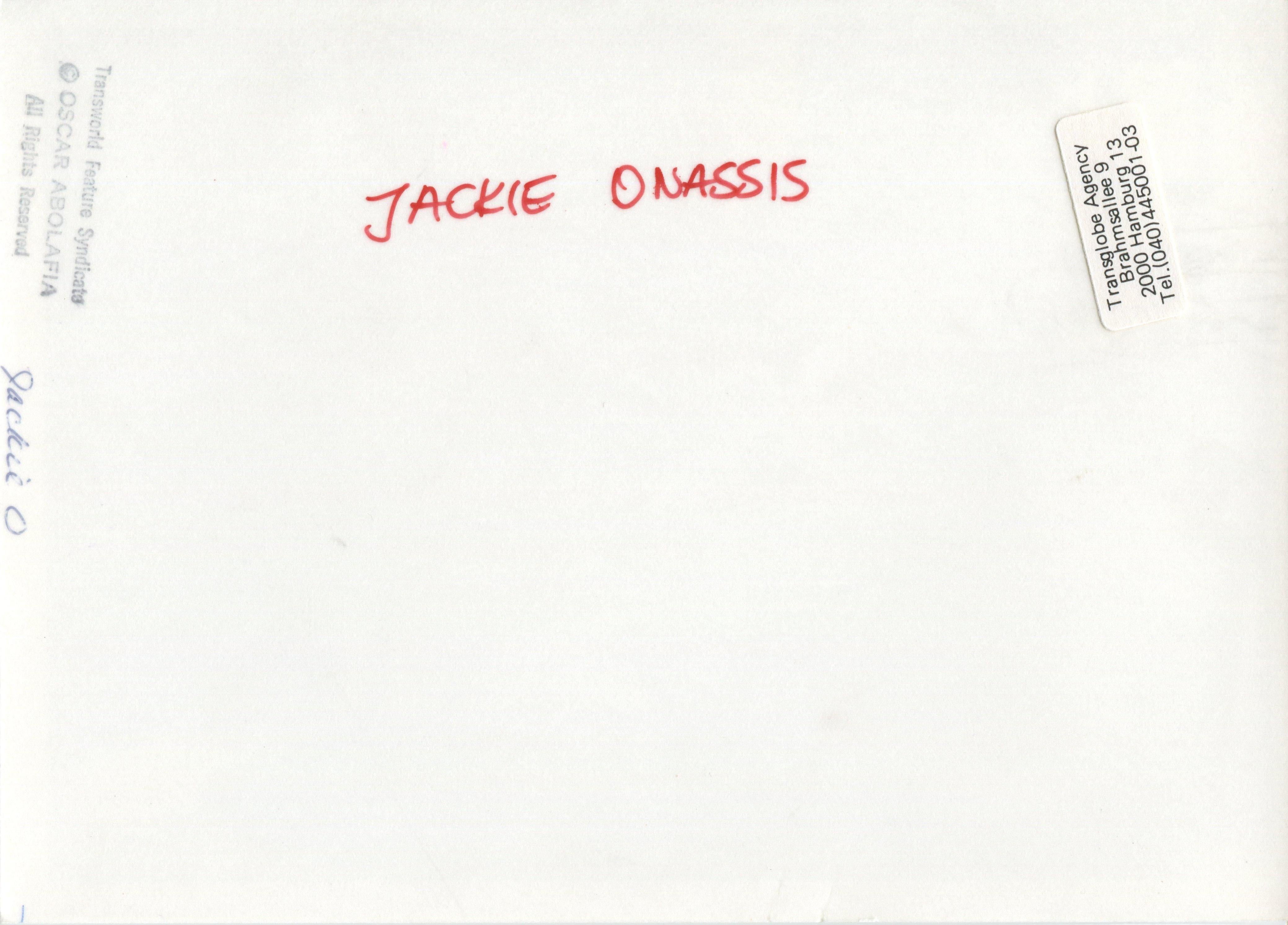 Jackie Kennedy  - Original Press Photo - Photograph by Oscar Abolafia