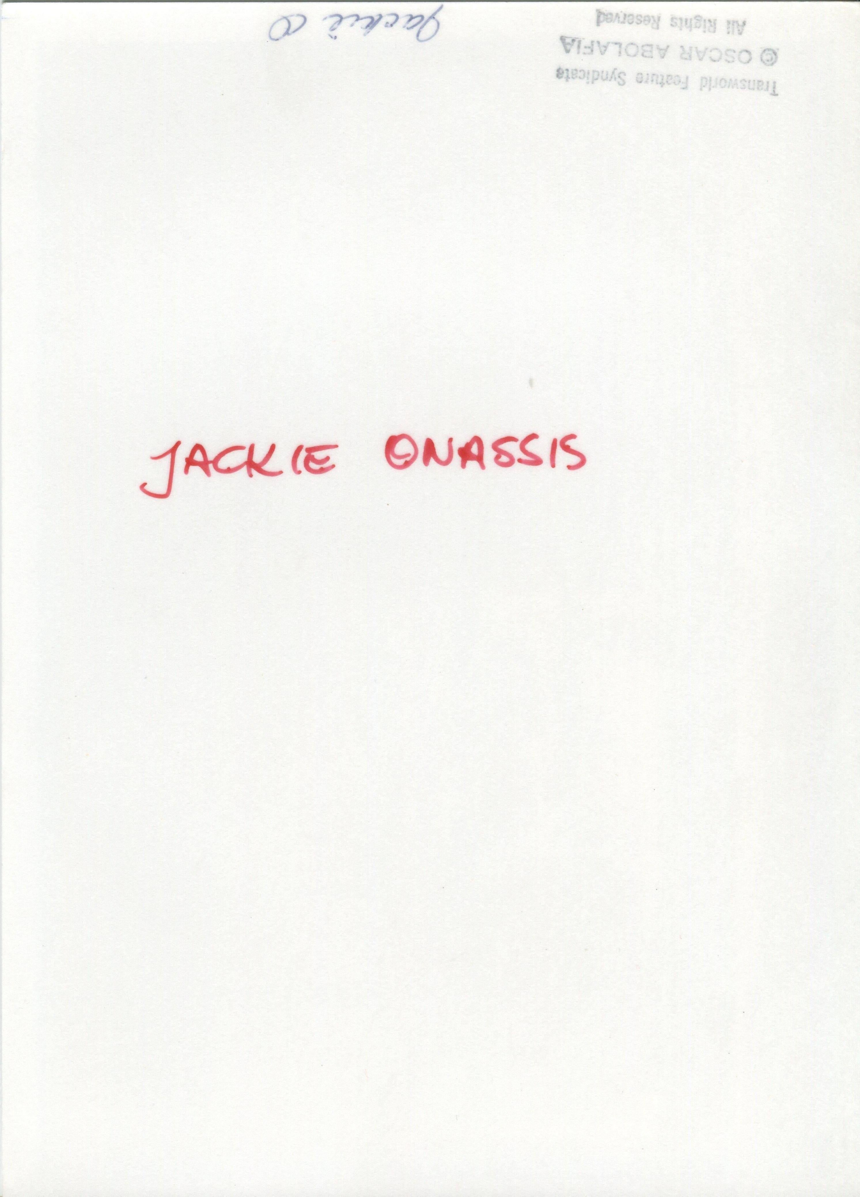 Jackie Kennedy  - Original Press Photo - Photograph by Oscar Abolafia