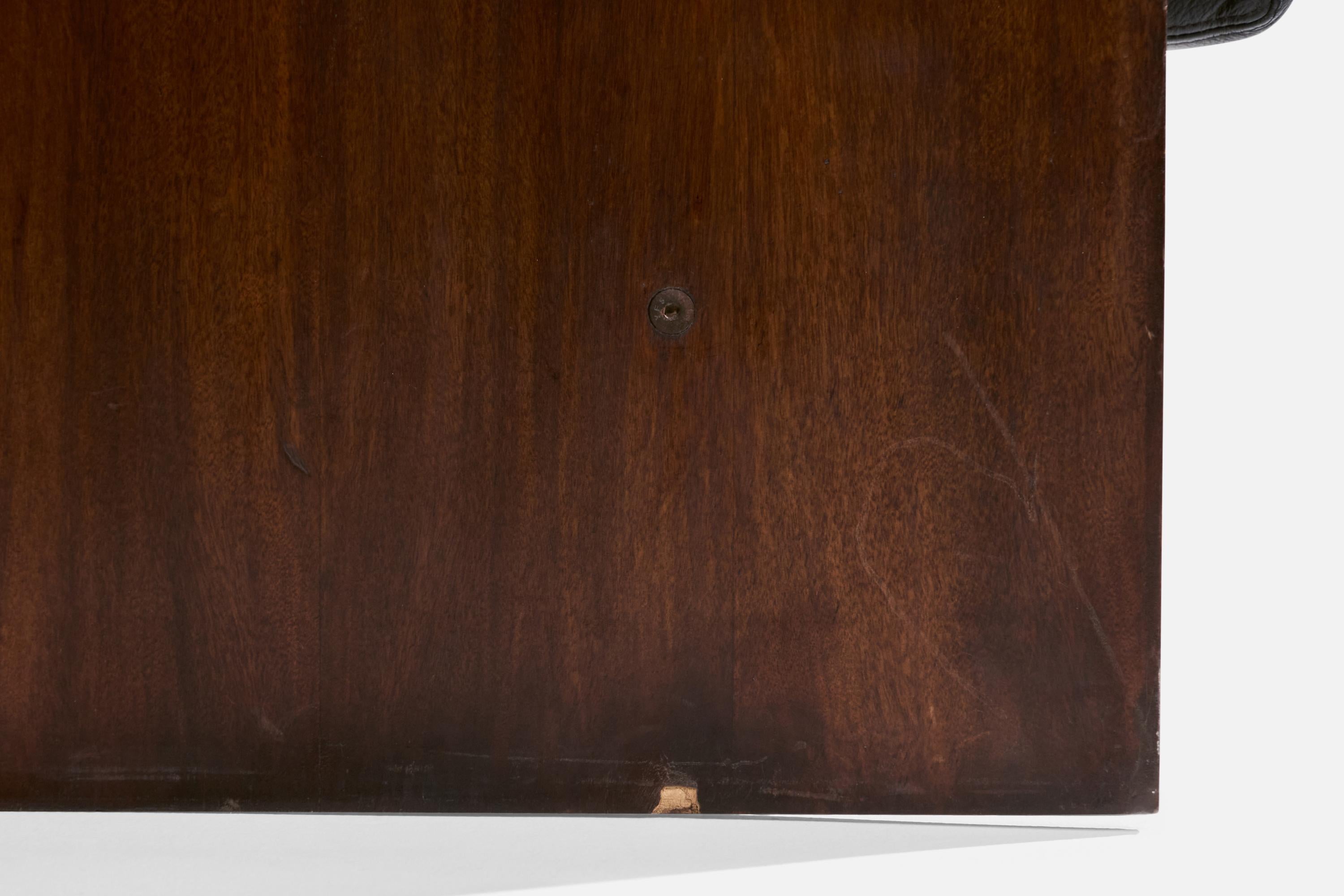 Late 20th Century Oscar and Anna Maria Niemeyer, Sofa, Imbuia, Leather, Brazil, 1990 For Sale