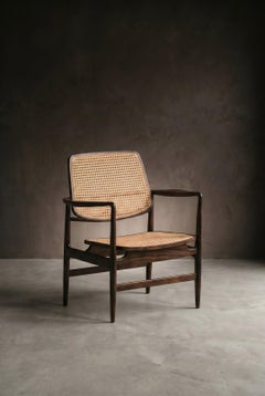 Oscar Armchair by Sérgio Rodrigues, Rosewood and Cane, Brazil, 1956