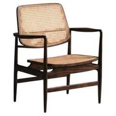 Oscar Armchair by Sérgio Rodrigues, Rosewood and Cane, Brazil, 1956