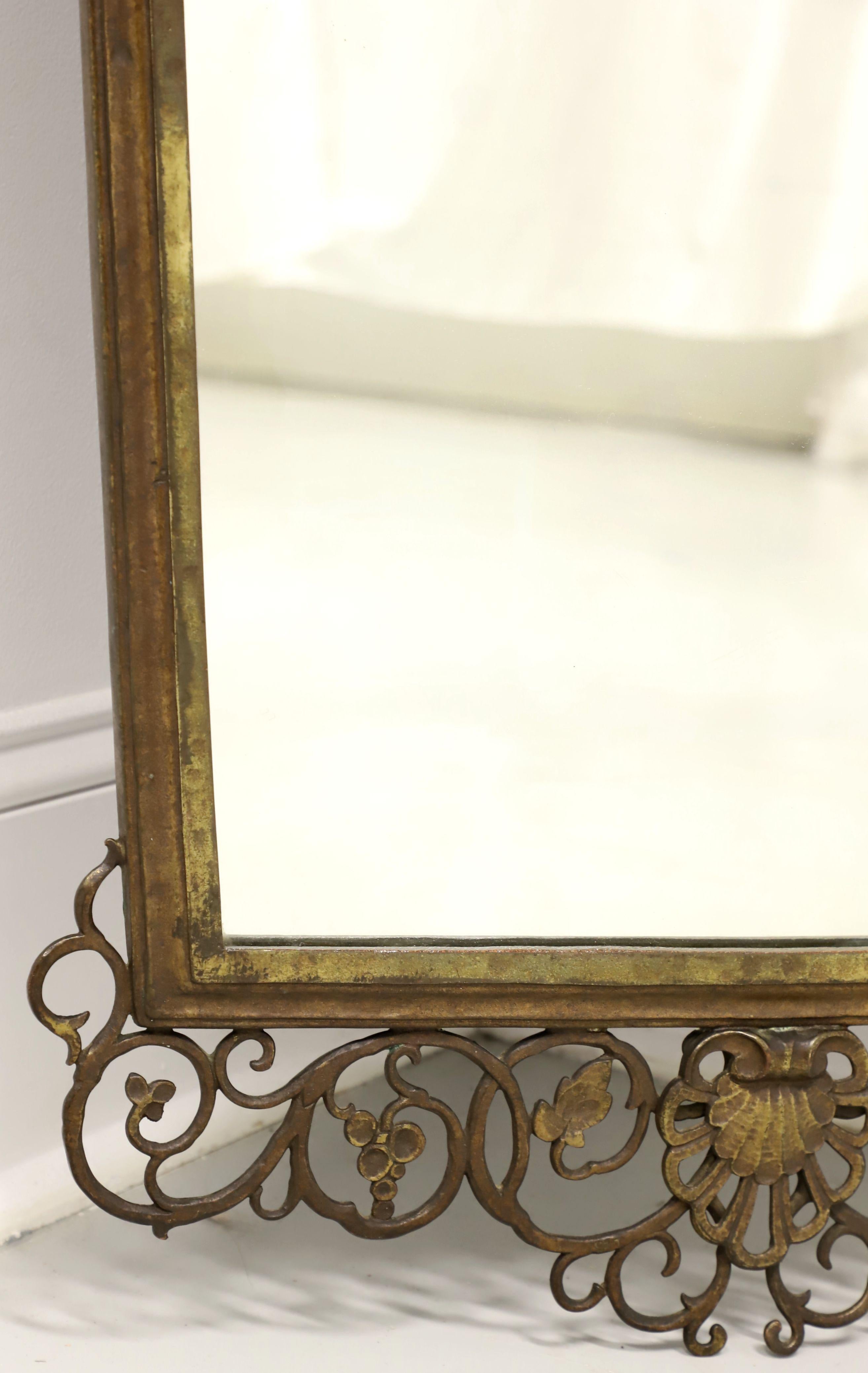 OSCAR BACH 1920's Bronze Art Deco Wall Mirror For Sale 1