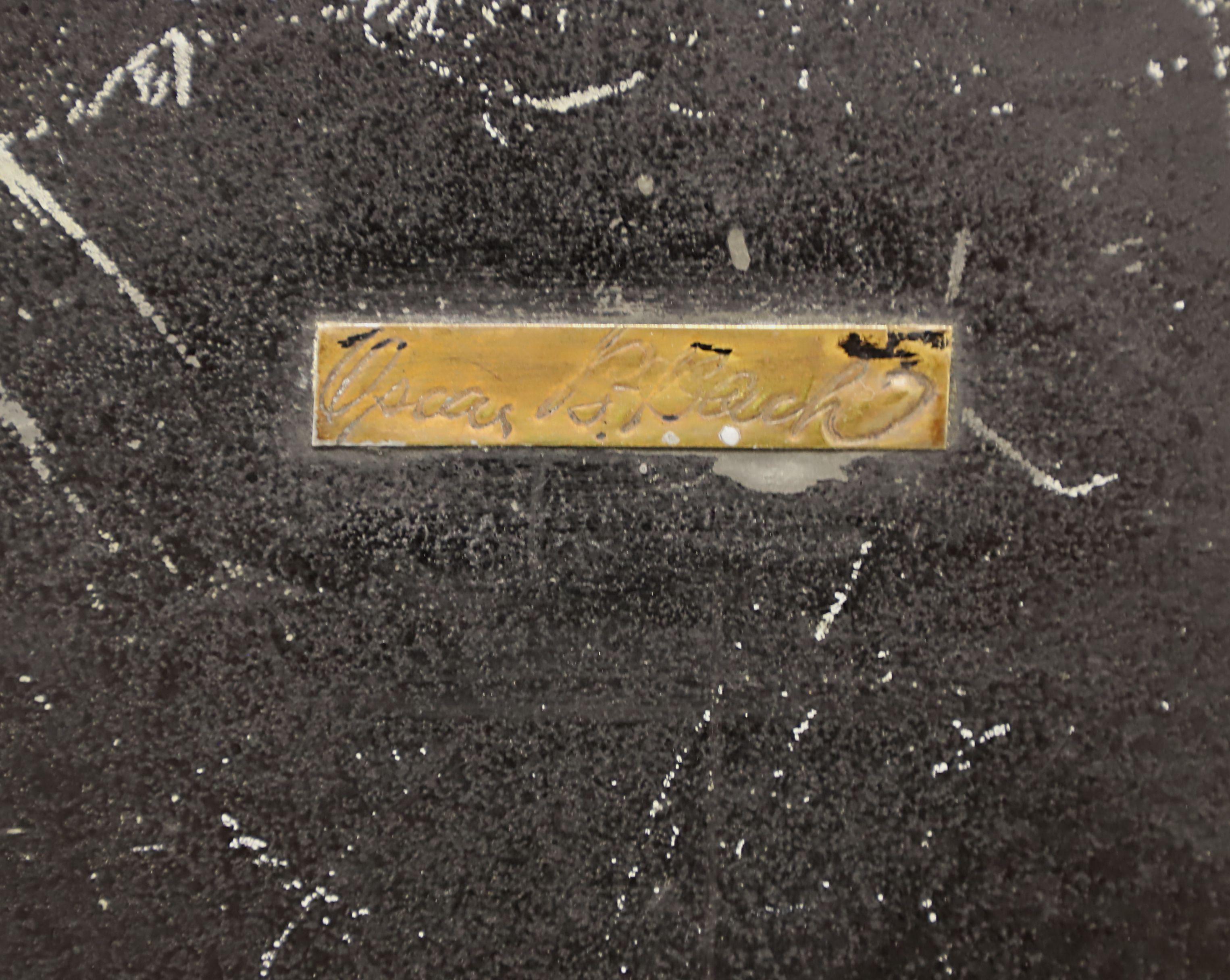 OSCAR BACH 1920's Bronze Art Deco Wall Mirror For Sale 4