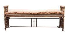 Oscar Bach Art Deco Wrought Iron And Bronze Bench