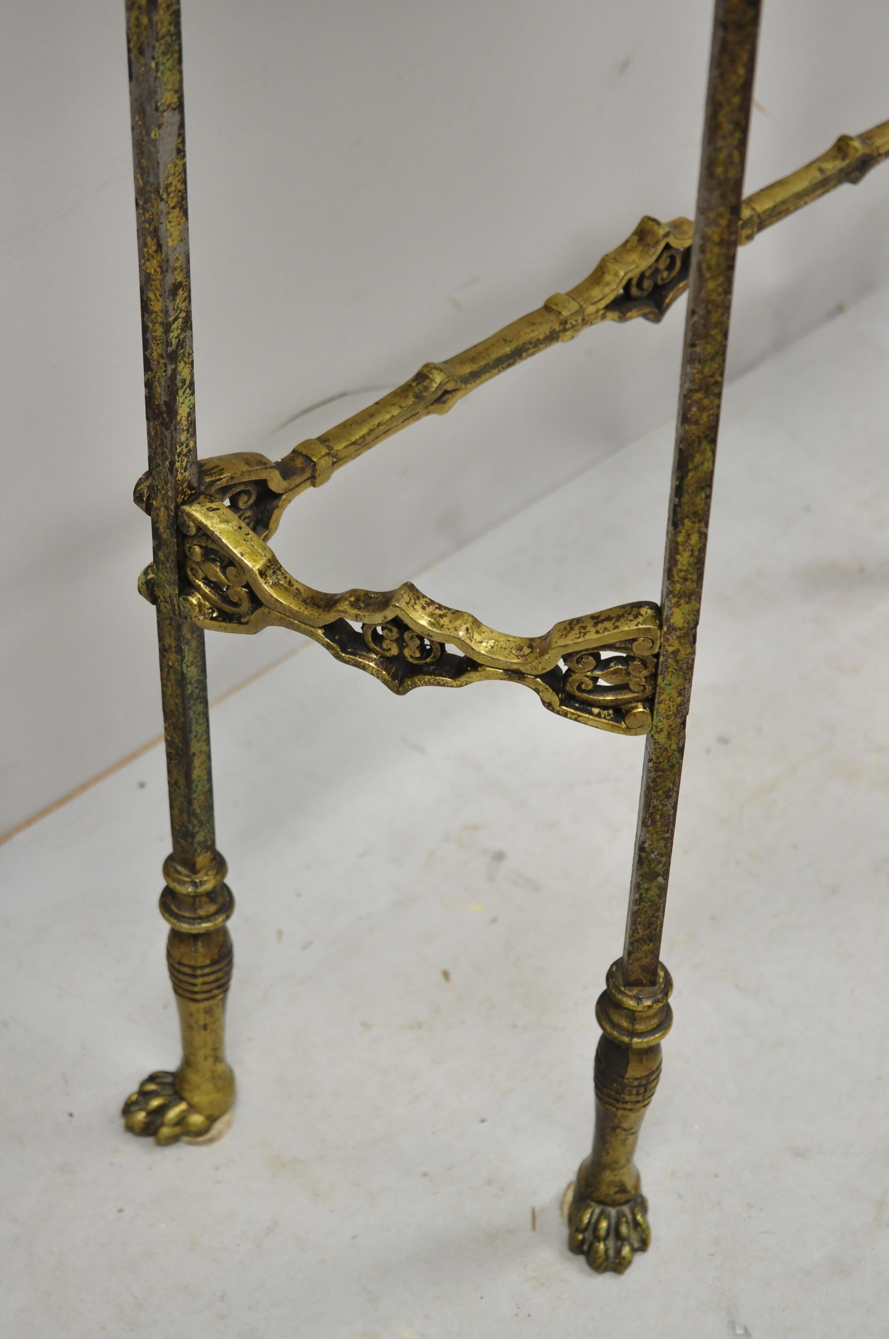 Oscar Bach Attributed Figural Bronze Marble-Top Telephone Hall Stand with Chair For Sale 3