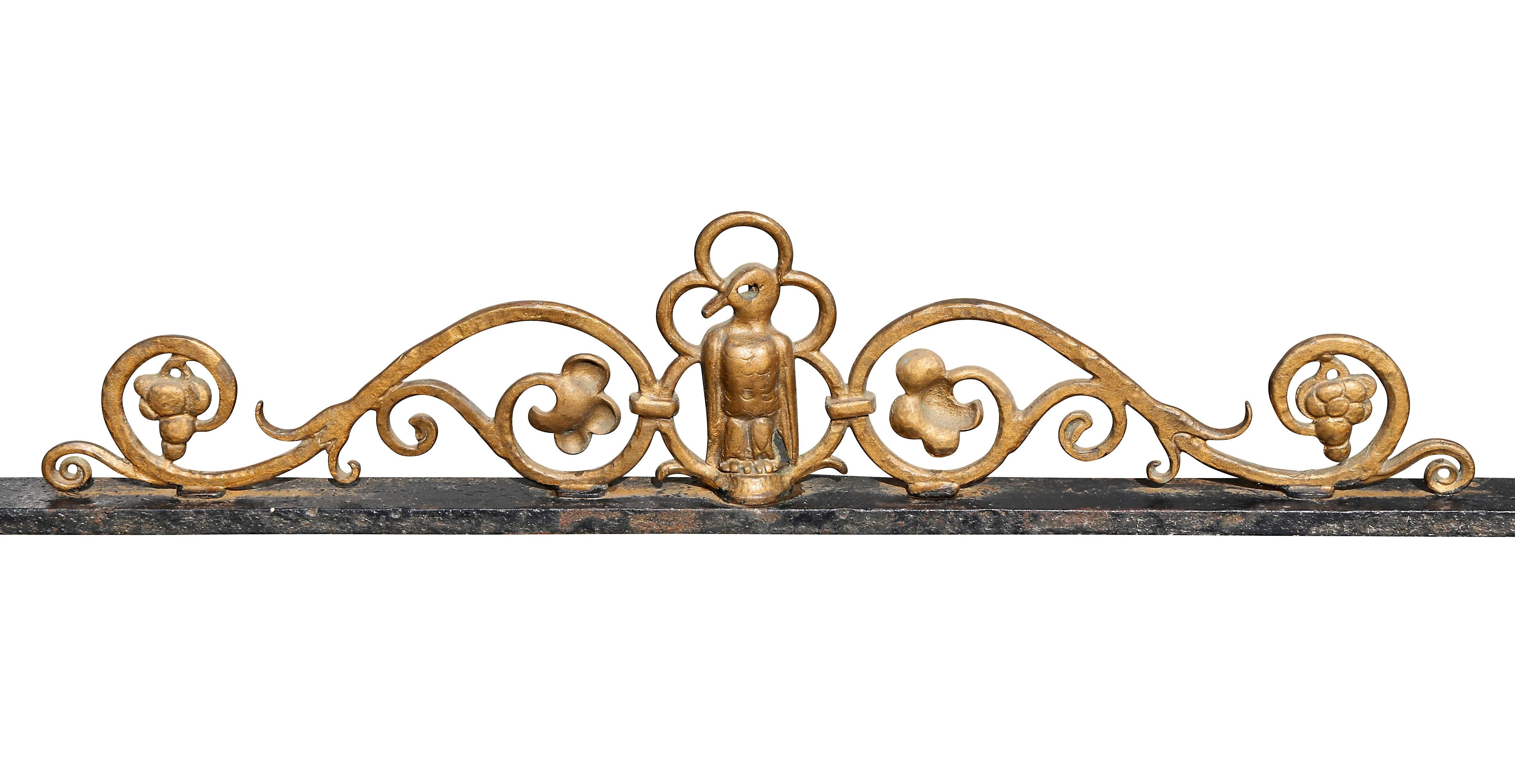 American Oscar Bach Bronze and Wrought Iron Console Table