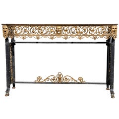 Oscar Bach Bronze and Wrought Iron Console Table