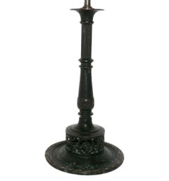 Oscar Bach Bronze Lampe circa 1930er Jahre Neu verdrahtet