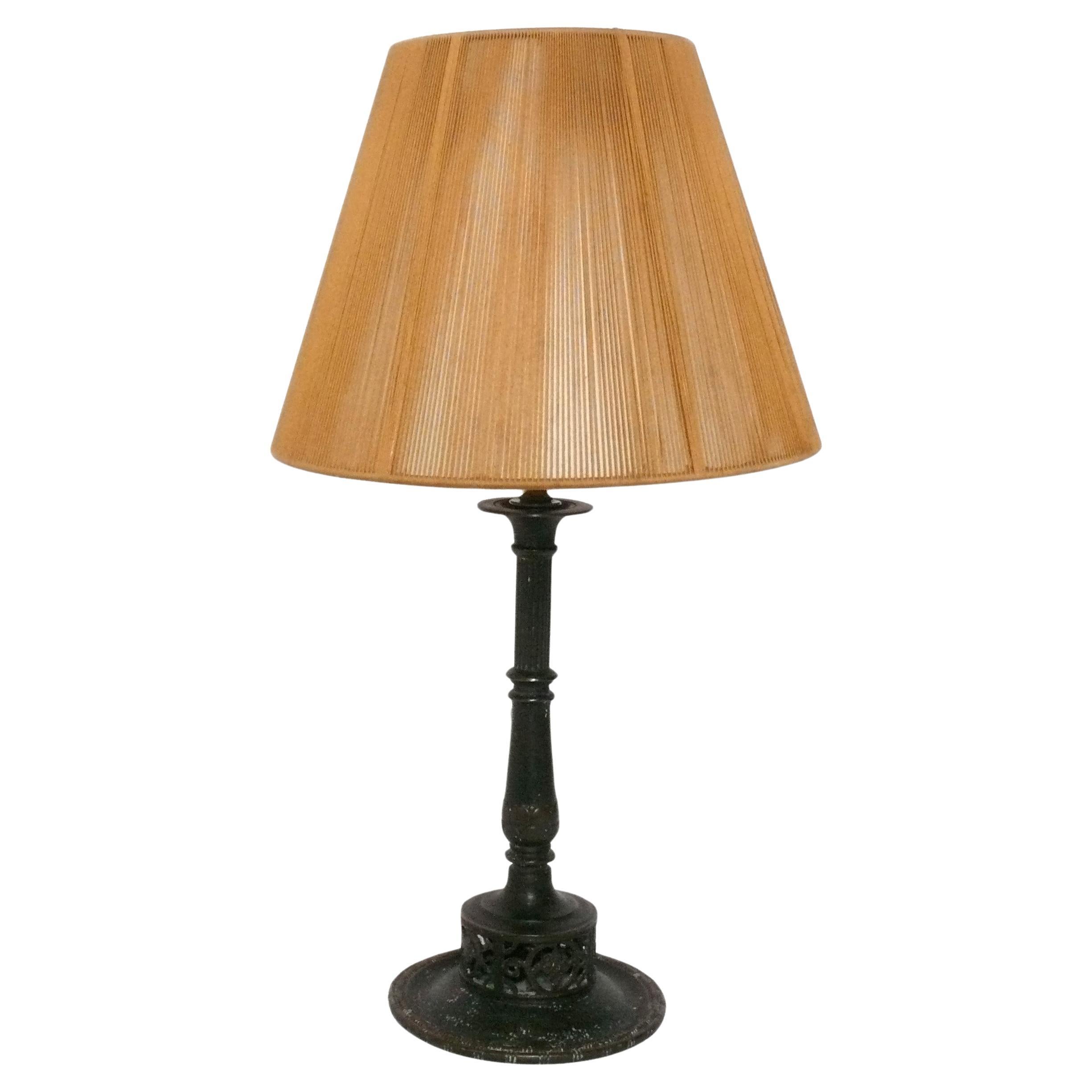 Oscar Bach Bronze Lamp circa 1930s Rewired in vendita