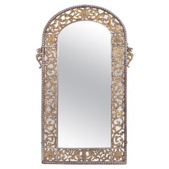 Vintage Oscar Bach 'German/American, 1884–1957' Bronze Wall Mirror