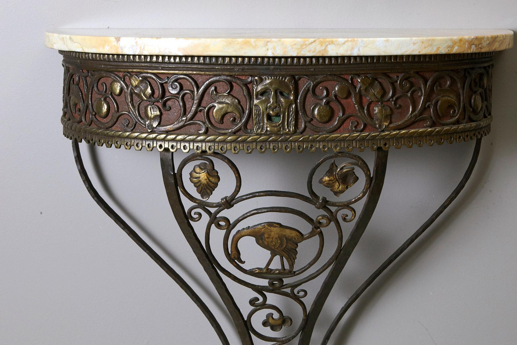 Oscar Bach Italianate Mirror and Console Set, 1923 3