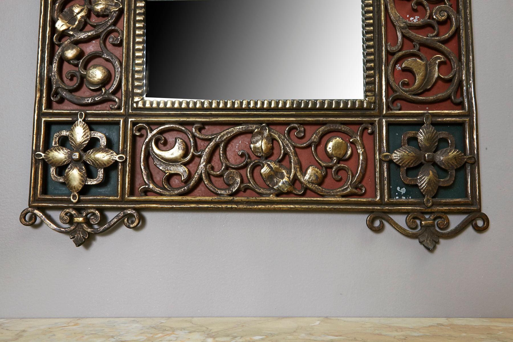 Early 20th Century Oscar Bach Italianate Mirror and Console Set, 1923 For Sale