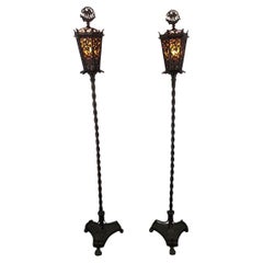 OSCAR BACH The Segar Studios - Lampada da terra con torce in bronzo - Coppia