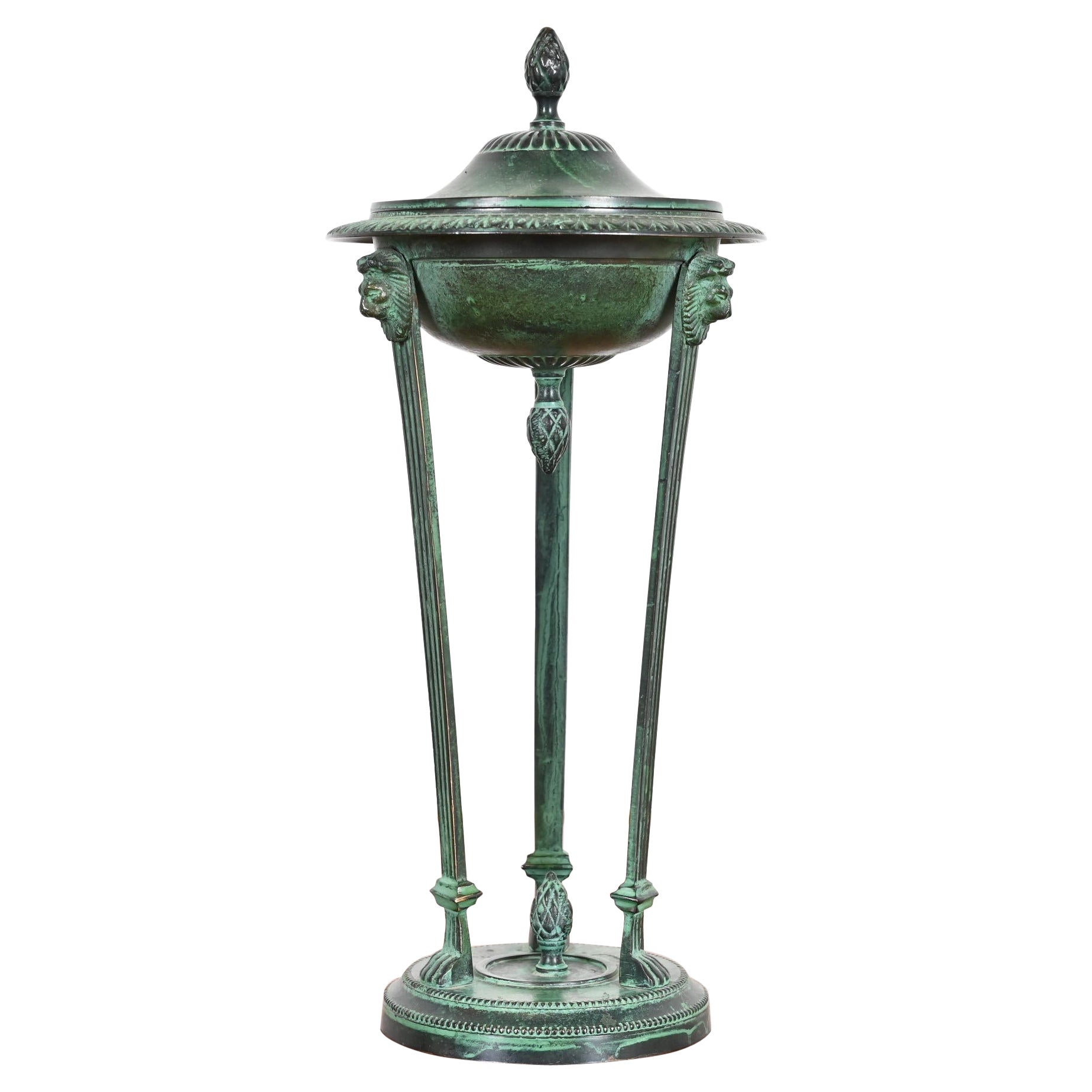 Oscar Bach Style Neoclassical Footed Bronze Censer