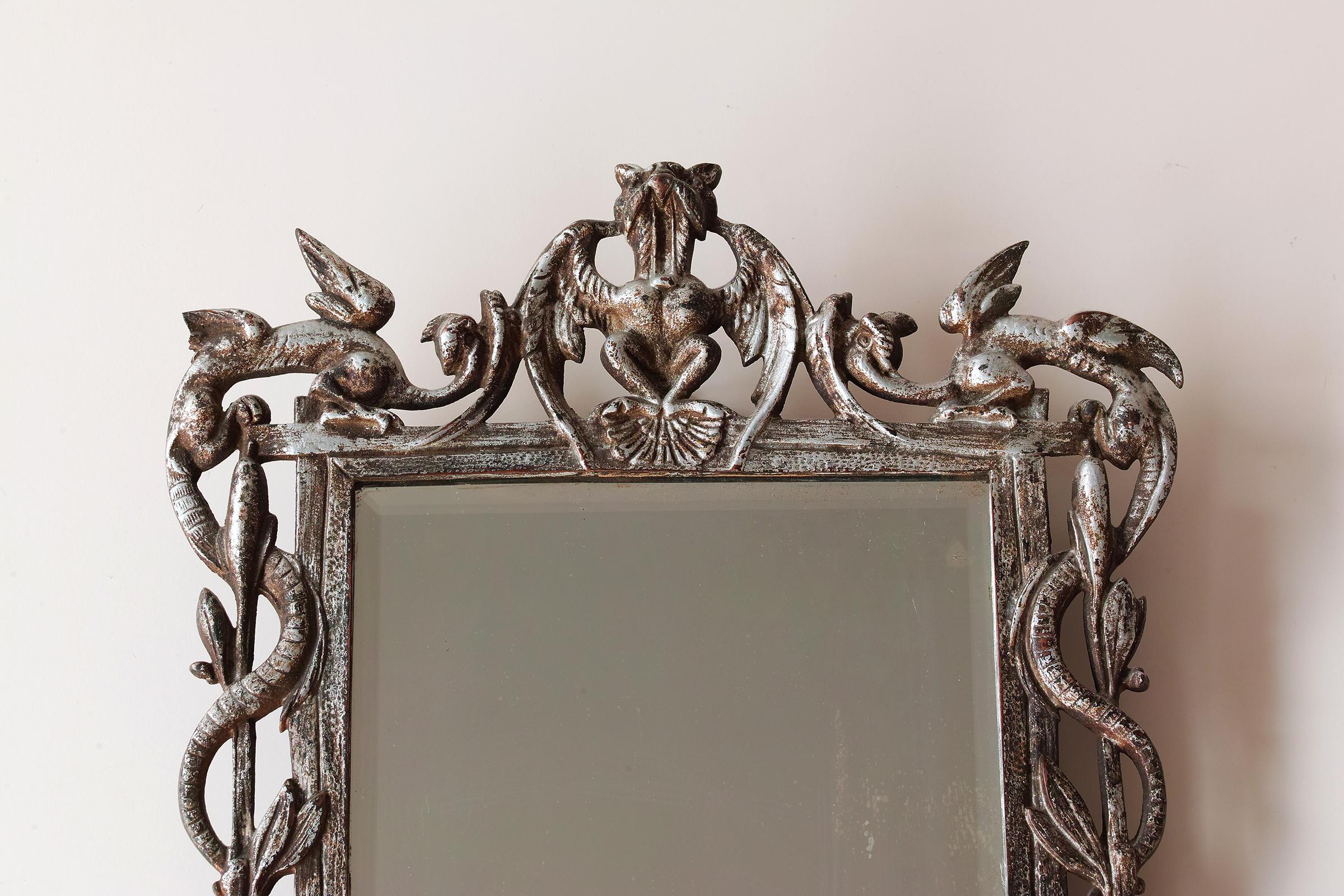 Renaissance Revival Oscar Bach Style Wall Mirror For Sale