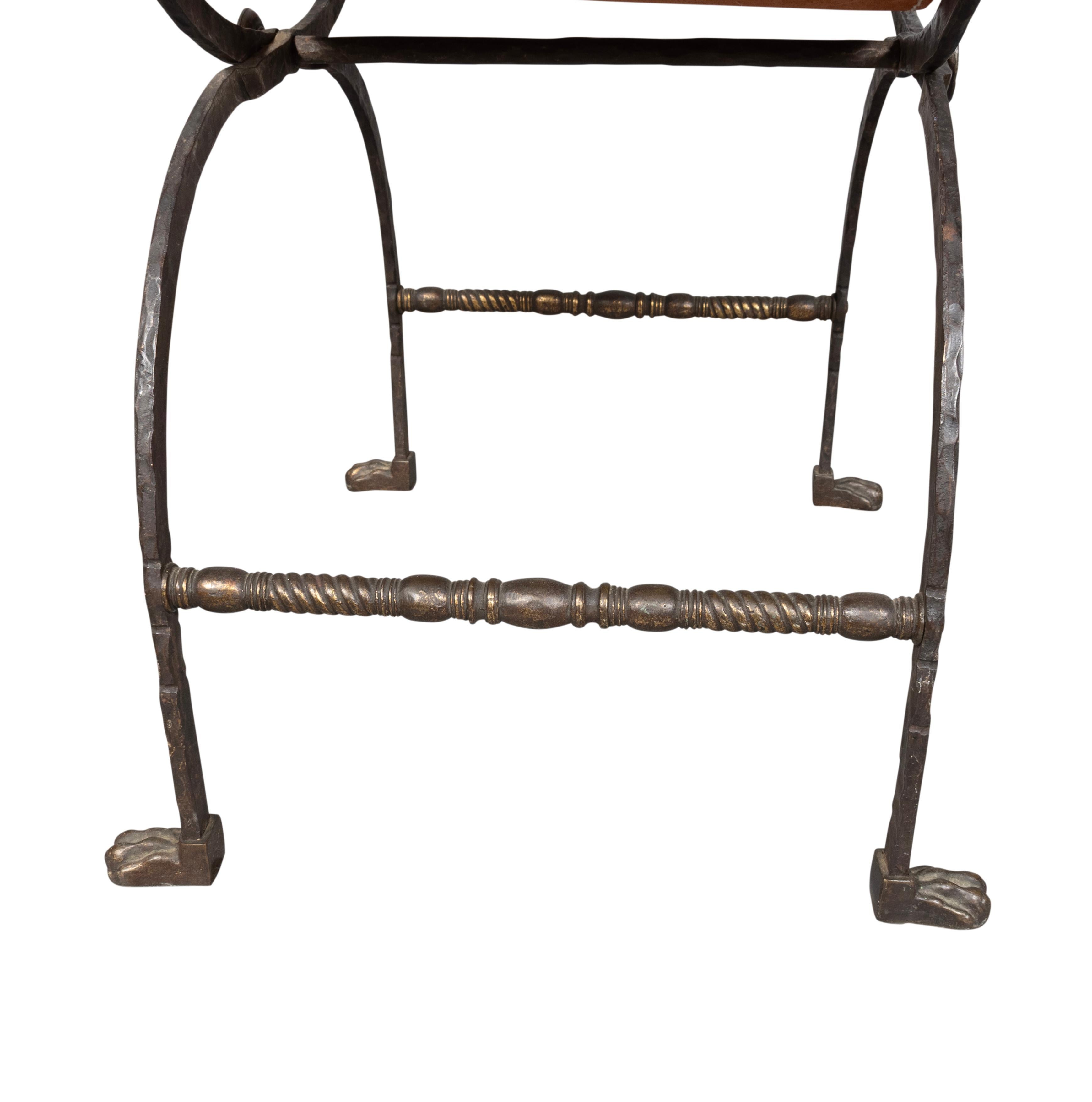 Sillón Oscar Bach de hierro forjado y bronce en venta 3