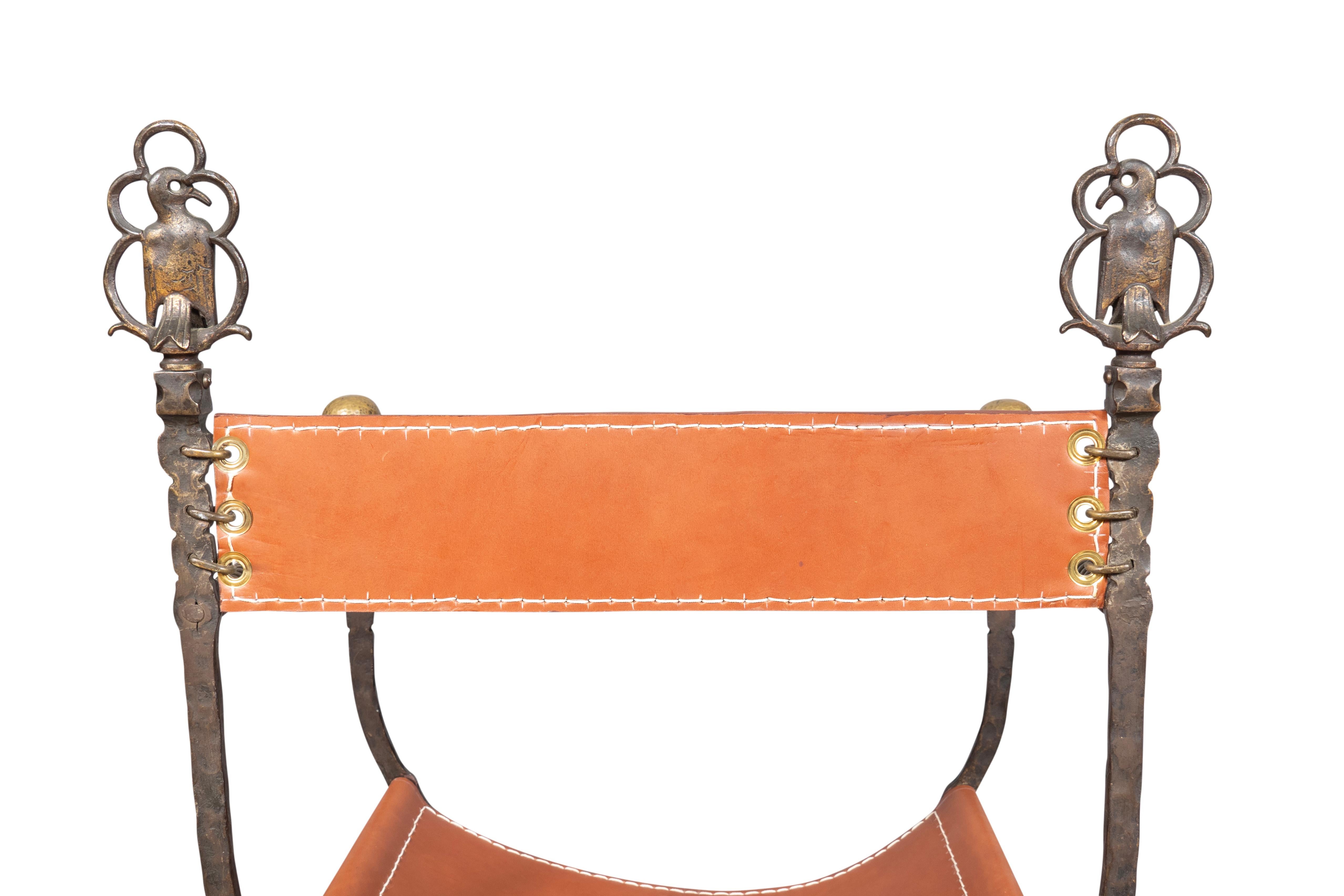 Sillón Oscar Bach de hierro forjado y bronce en venta 5