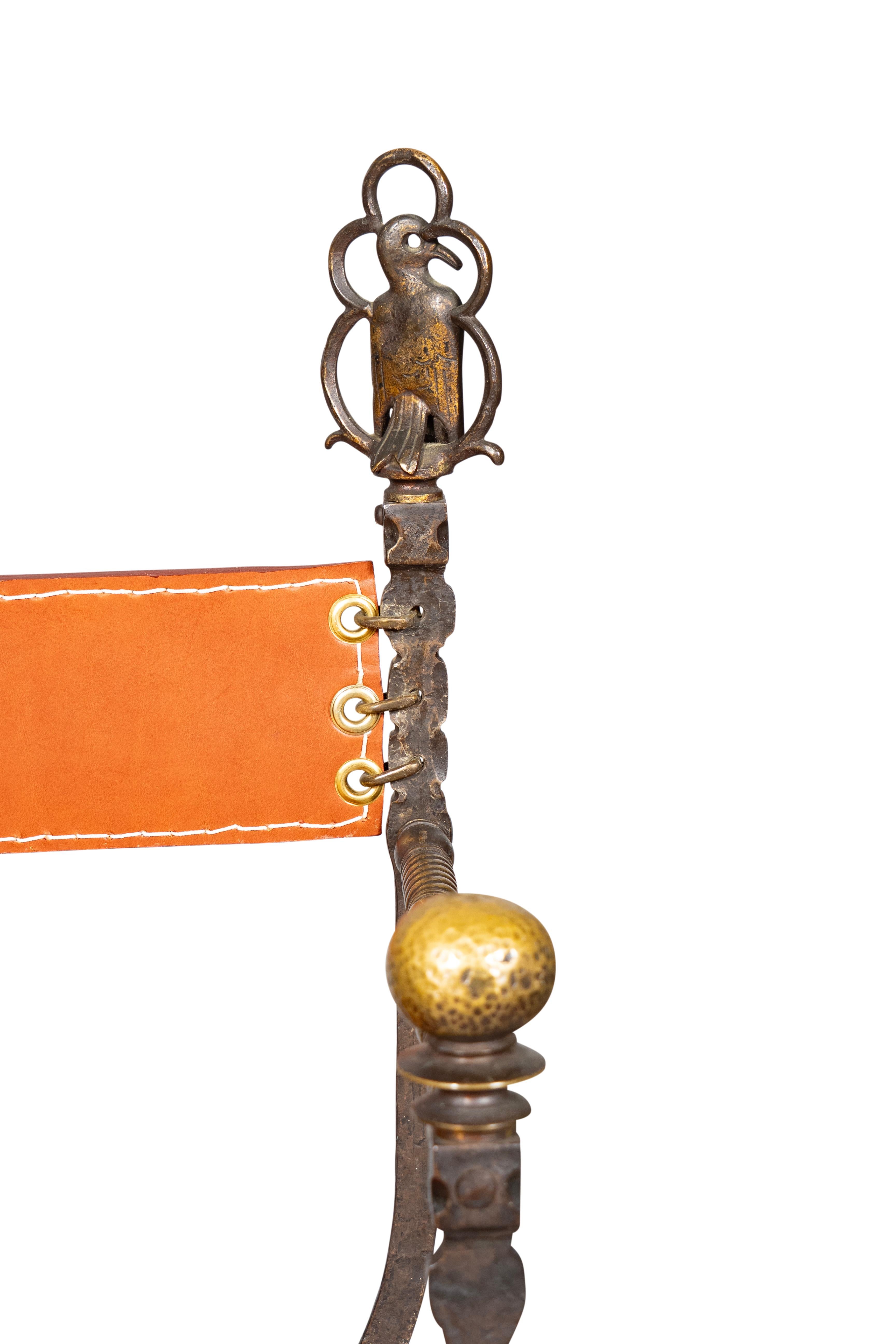 Sillón Oscar Bach de hierro forjado y bronce Bronce en venta
