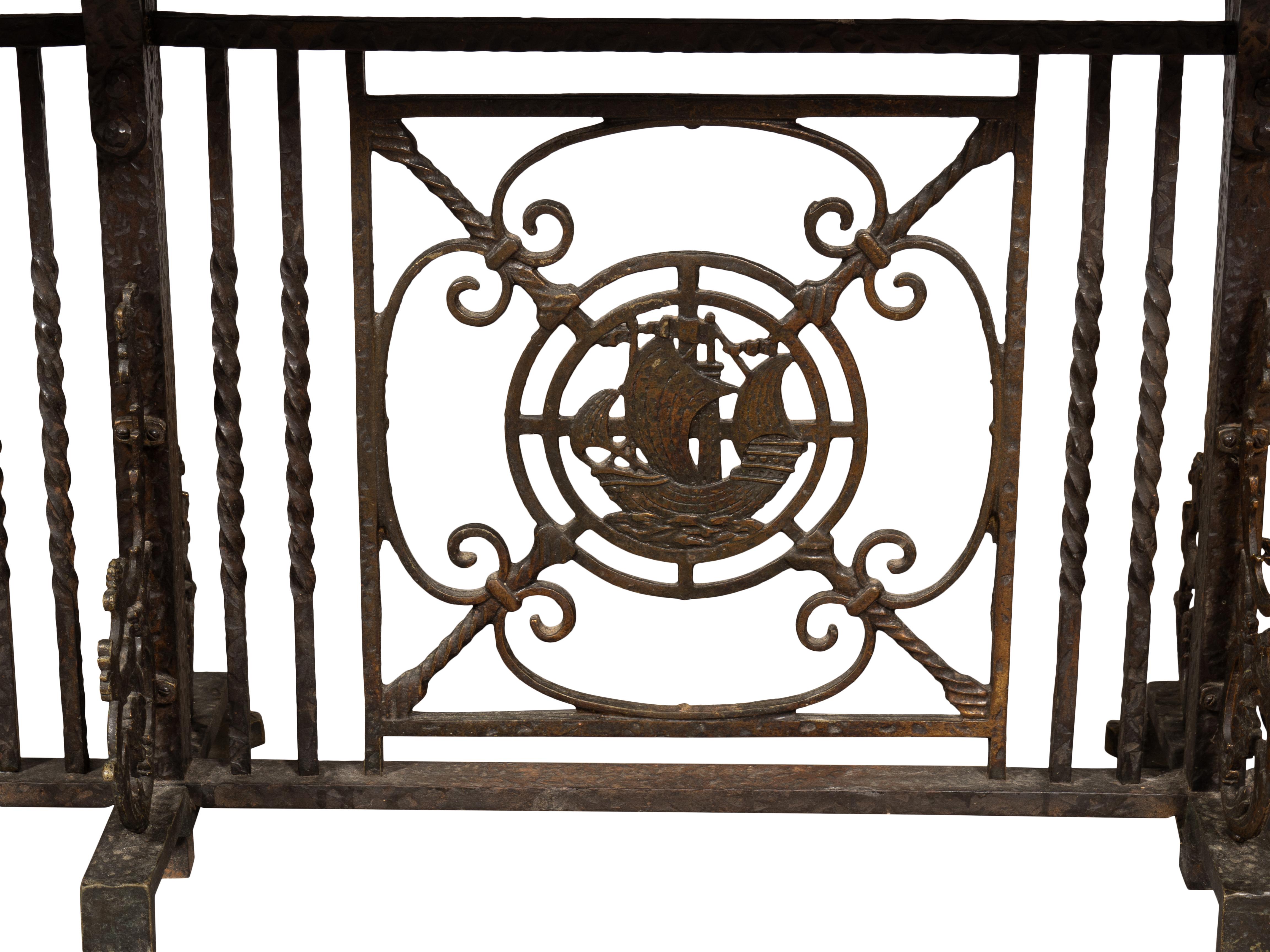 Banc en fer forgé Oscar Bach en vente 2