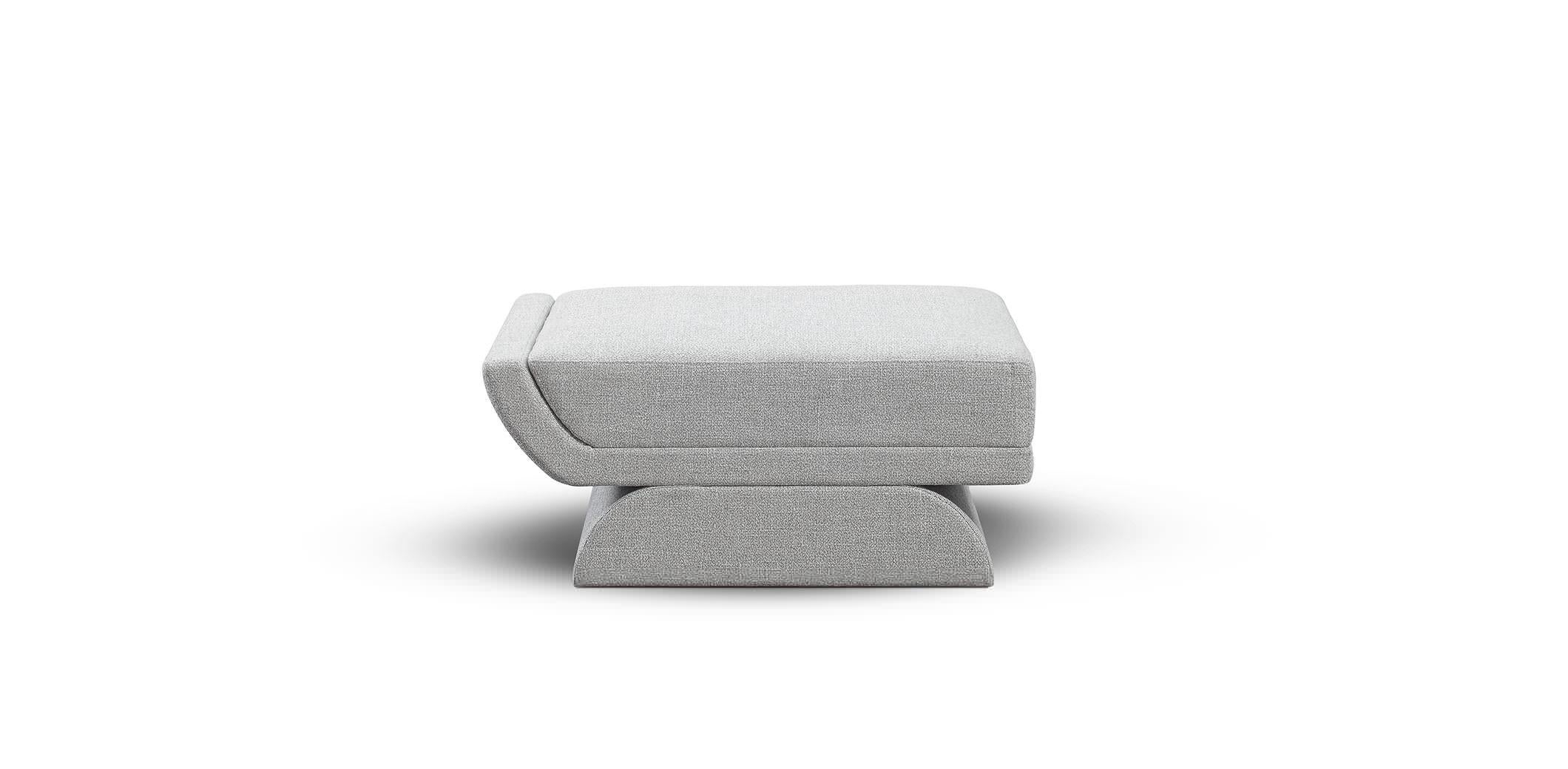 Oscar Backless Modular Sofa by DUISTT 
Dimensions: W 95 x D 101 x H 40 cm
Materials: Duistt Fabric

Inspired by the curved lines poetry of Oscar Niemeyer’s architecture, OSCAR modular sofa allures for its sensual and free-flowing curves. Like