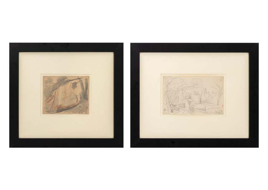 Oscar F. Bluemner Landscape Studies Mixed Media, 2