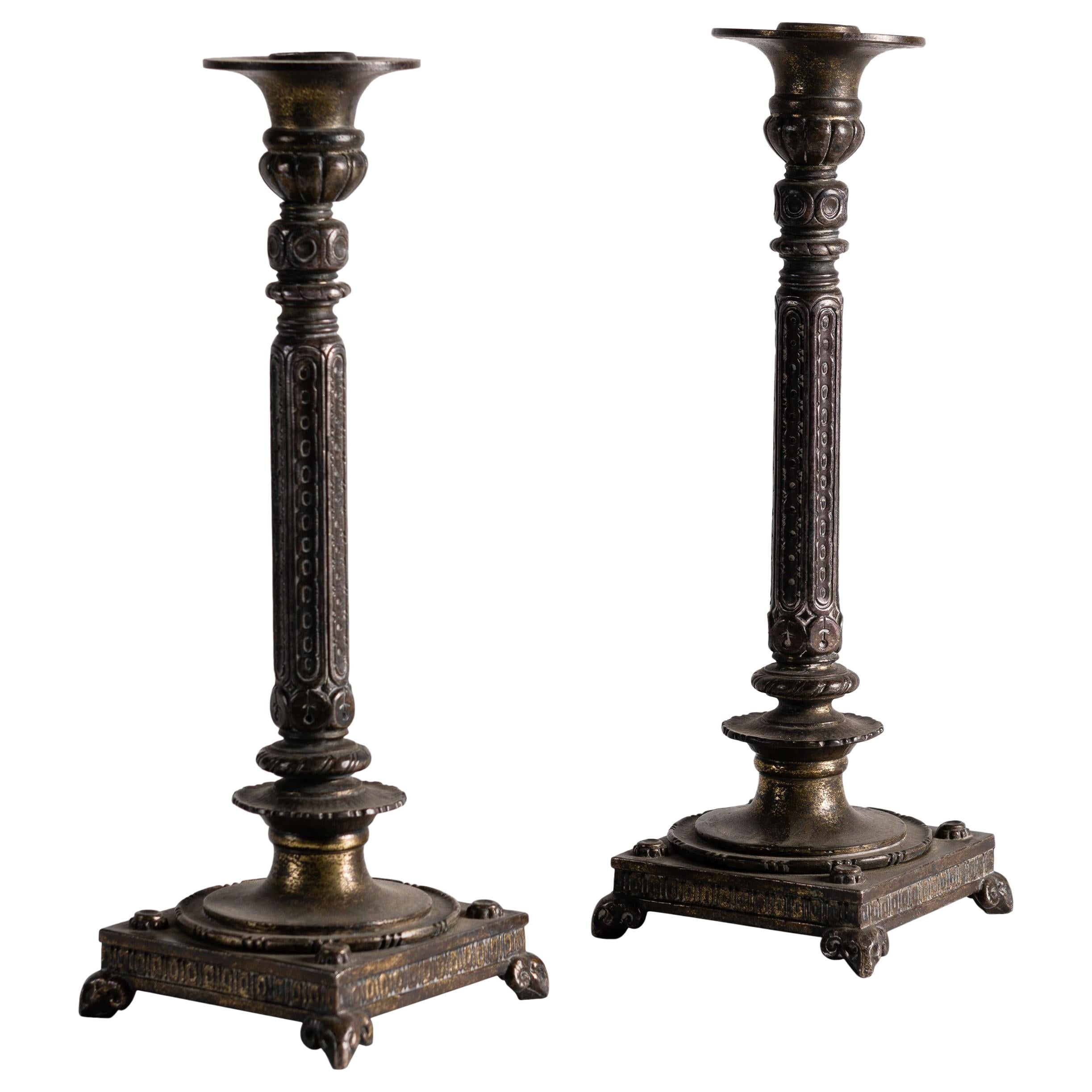 Oscar Bruno Bach, Pair of Candlesticks, United States, circa 1930s