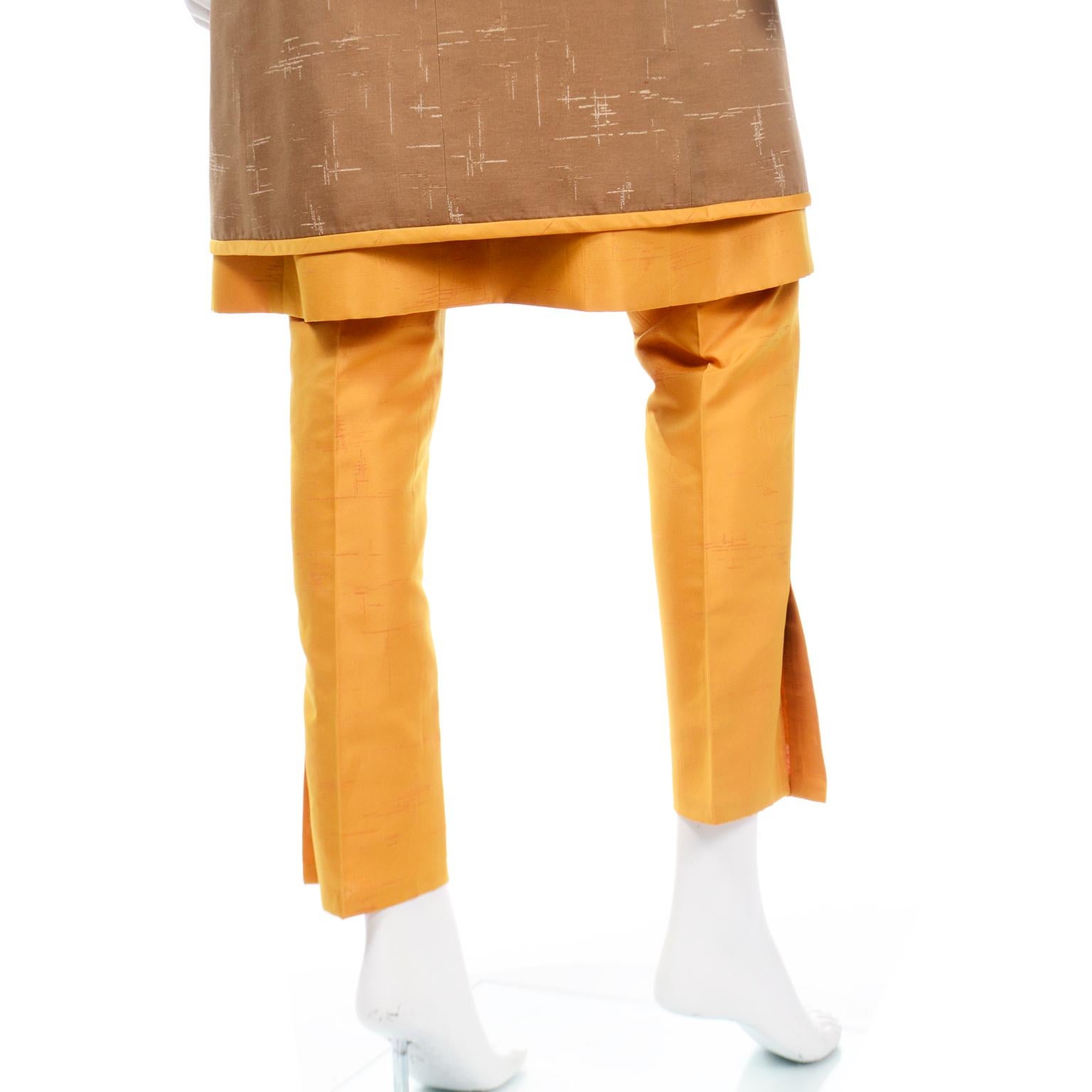 Oscar de la Renta 1990s Vintage 1960s inspired Coat Pants and Dress Outfit For Sale 10