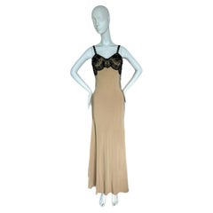 OSCAR DE LA RENTA 2009 Silk & Lace Evening Gown Maxi Dress