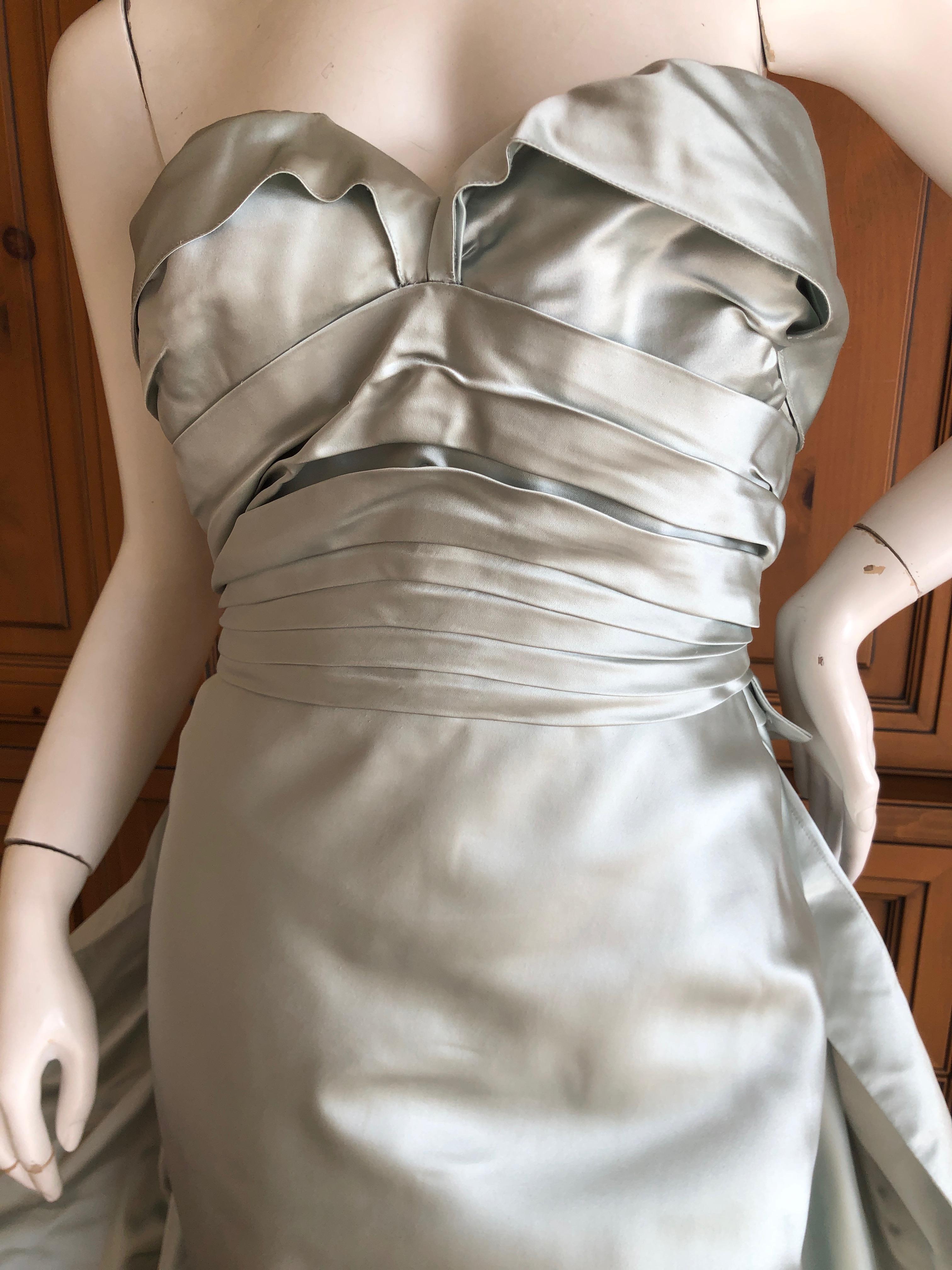 Oscar de la Renta 2014 Met Ball Silver Strapless Ballgown Homage Charles James For Sale 4