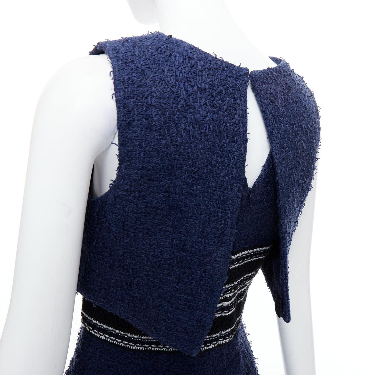 OSCAR DE LA RENTA 2017 vestido a capas de tweed en mezcla de algodón azul marino US0 XS
Referencia: LNKO/A02447
Marca: Oscar De La Renta
Diseñador: Oscar De La Renta
Colección: S17
Material: Algodón, mezcla
Color: Azul marino, Crema
Patrón: A