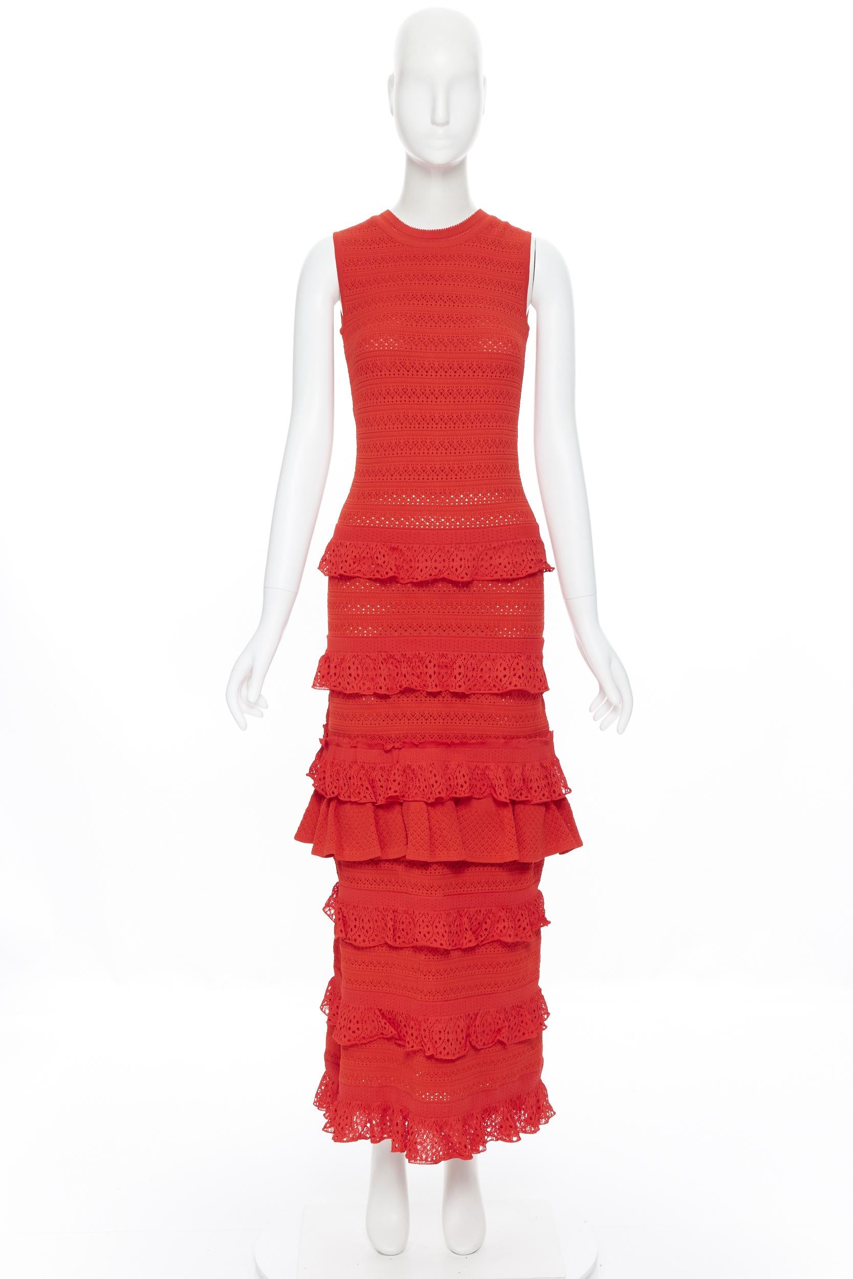 oscar de la renta red dress