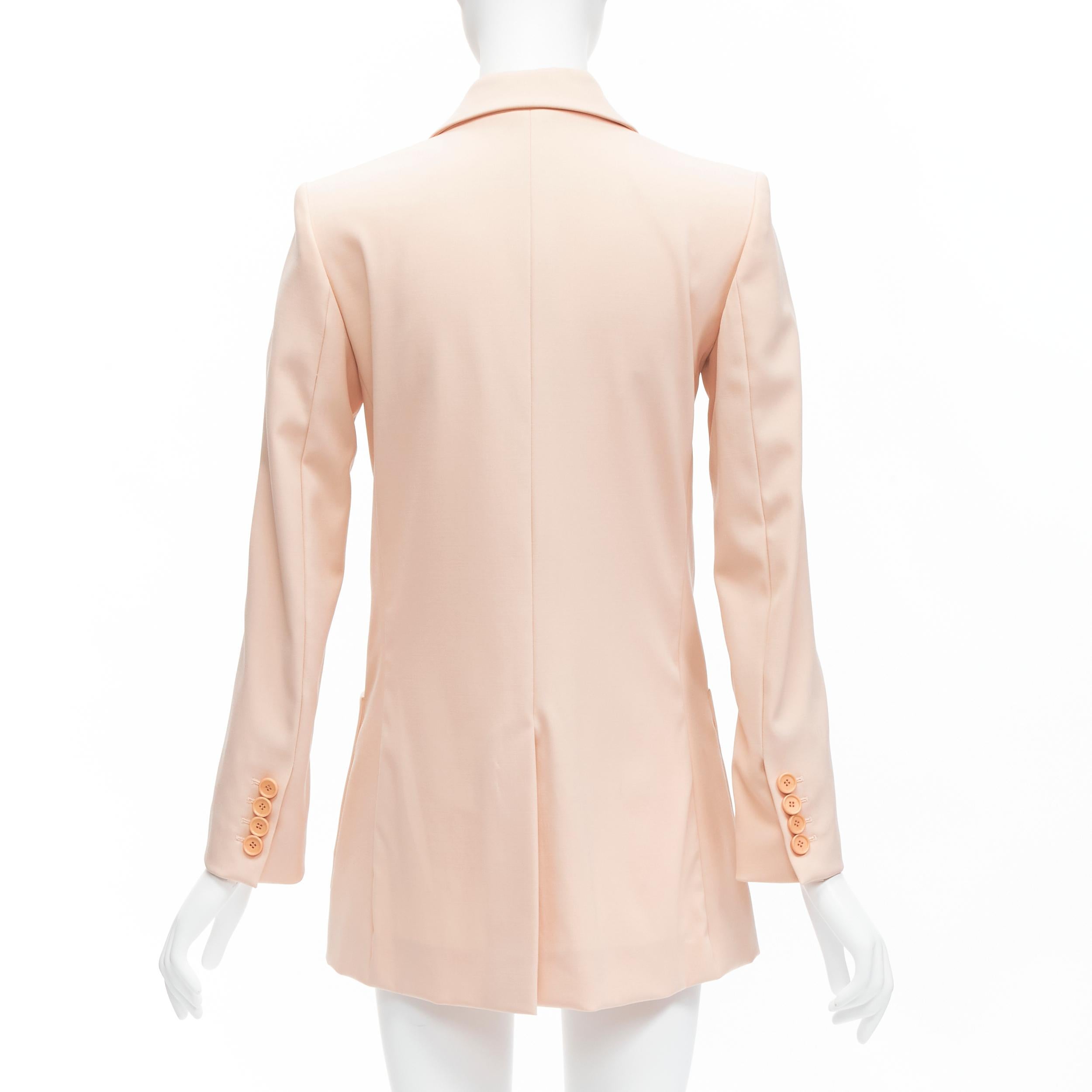 Oscar De La Renta 2018, giacca blazer a 3 tasche in lana rosa arrossita US0 XS in vendita 1