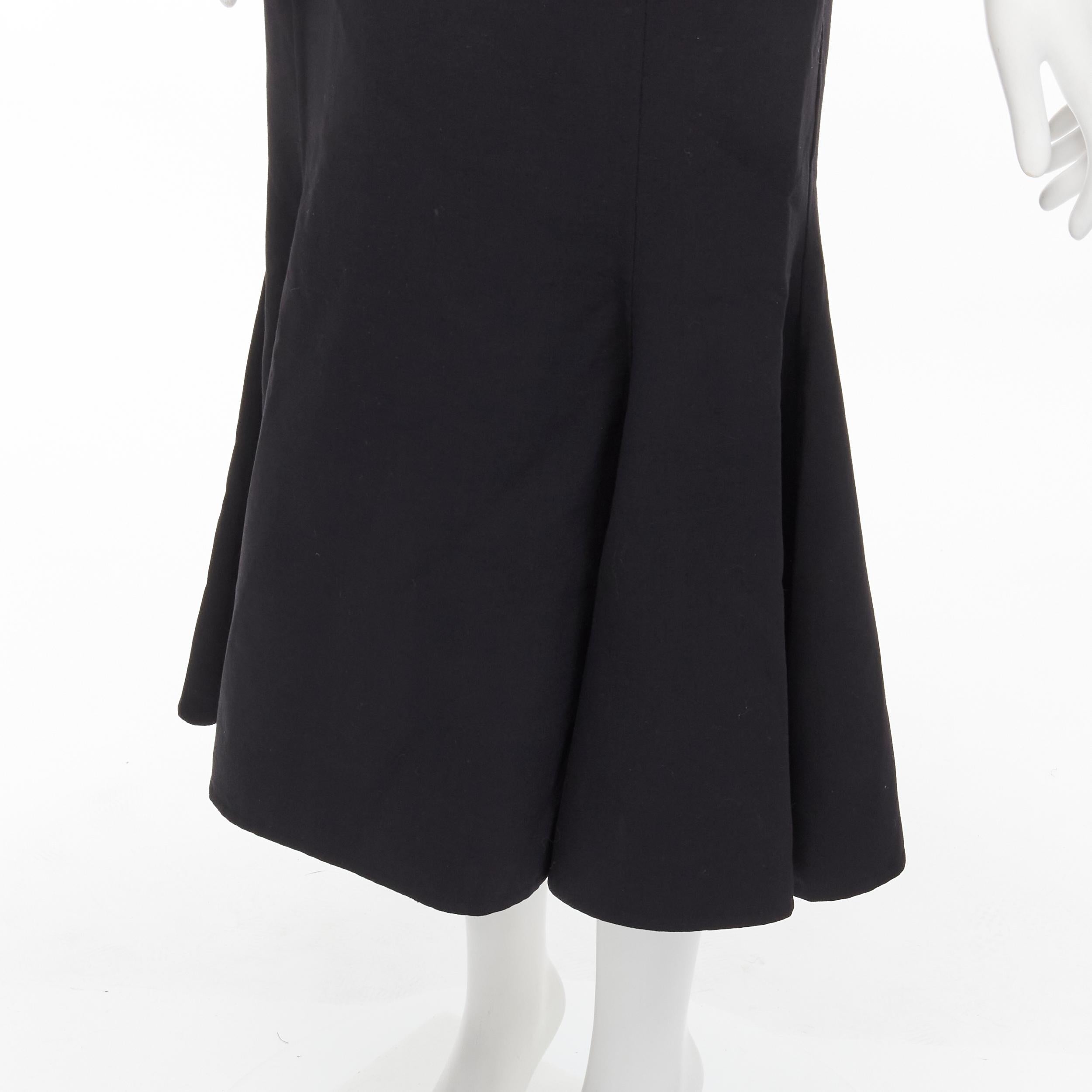 OSCAR DE LA RENTA 2018 sheer yoke ruffle off shoulder flute skirt dress US6 S For Sale 4