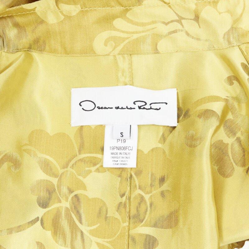 OSCAR DE LA RENTA 2019 100% silk oriental floral tassel drawstring robe coat S For Sale 7