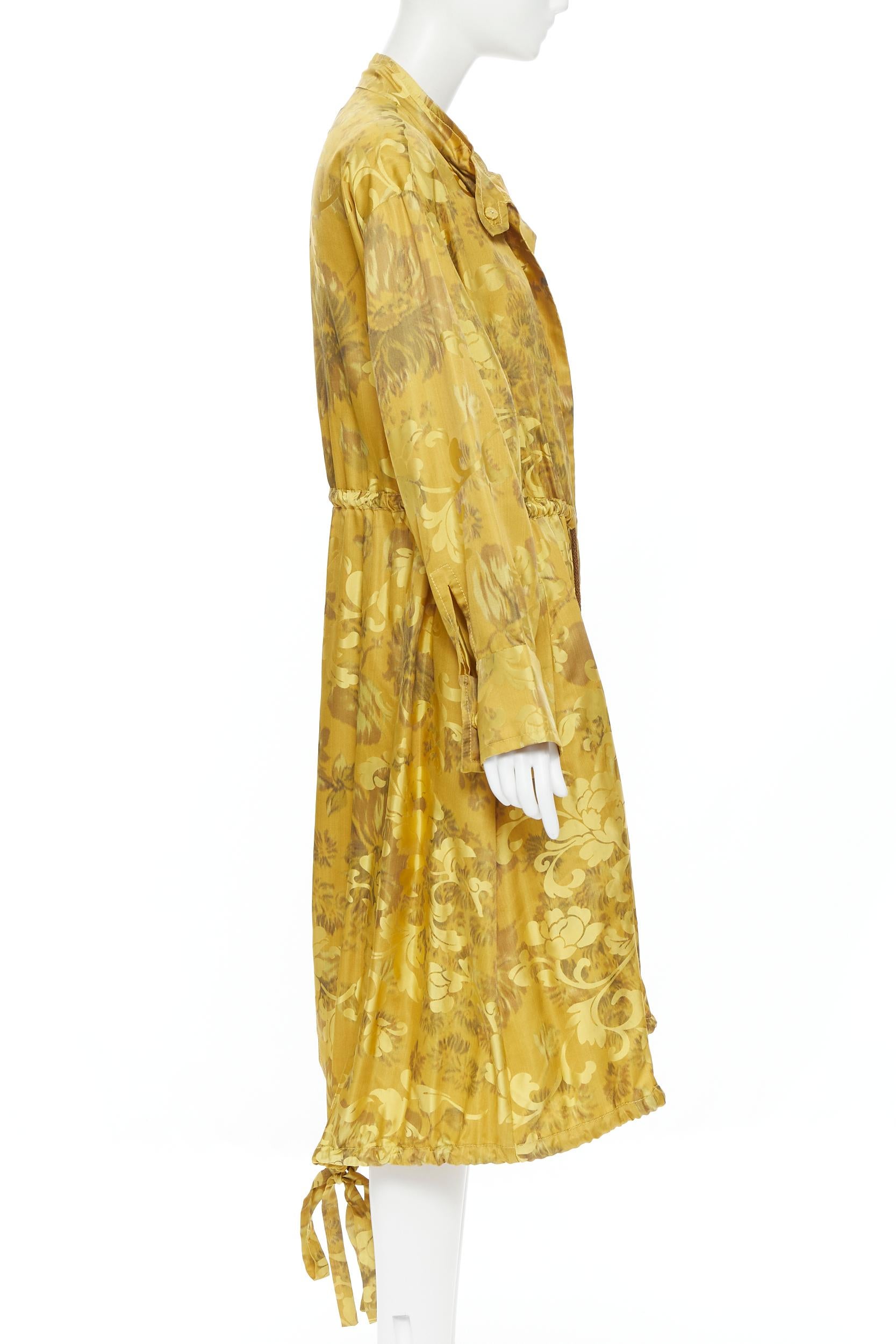 OSCAR DE LA RENTA 2019 100% silk oriental floral tassel drawstring robe coat S 1
