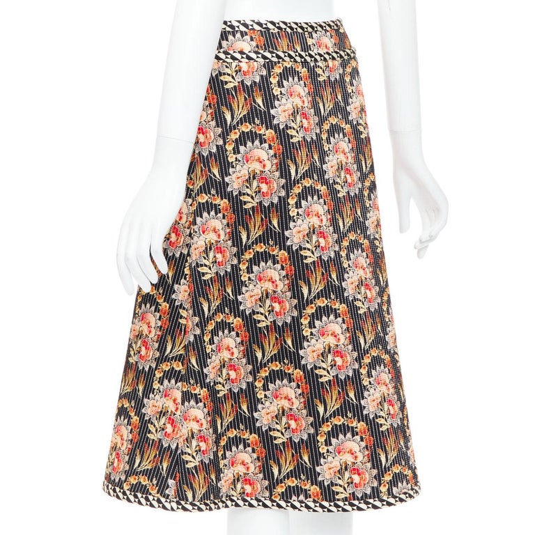 OSCAR DE LA RENTA 2019 falda acolchada con estampado floral