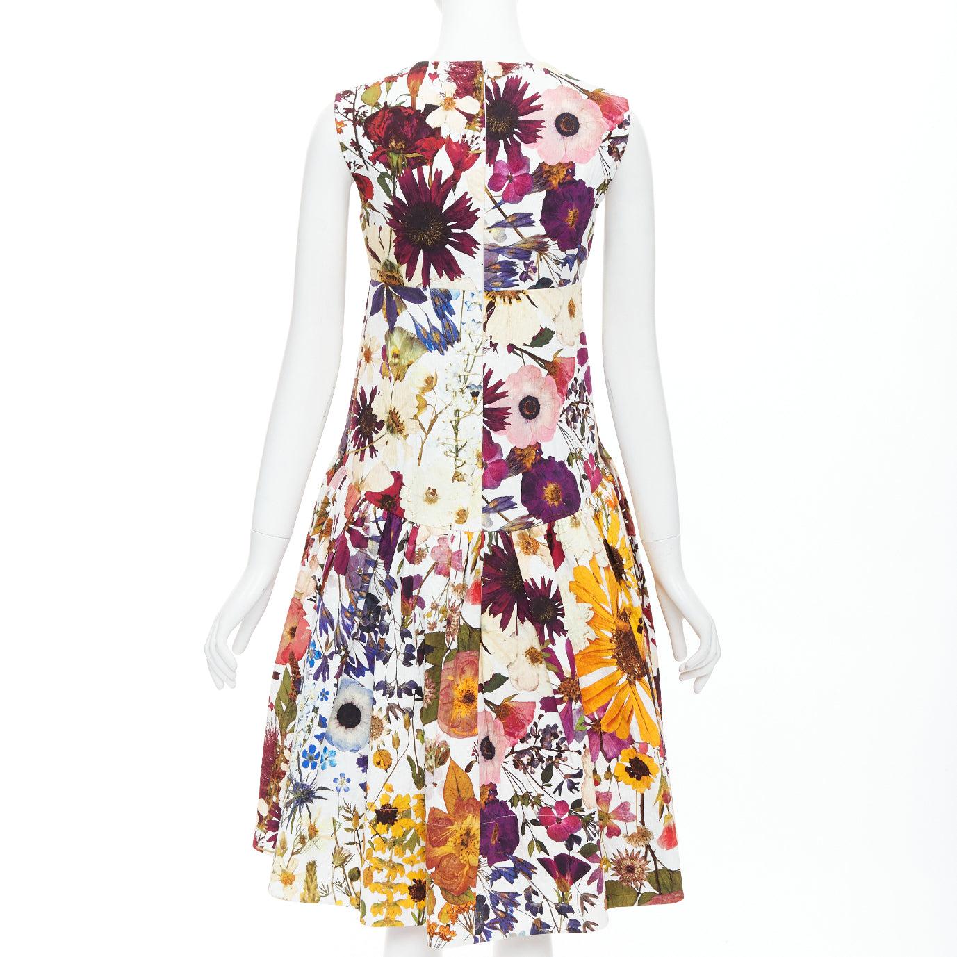 OSCAR DE LA RENTA 2021 floral embellished cloque bubble dress US0 XS For Sale 1