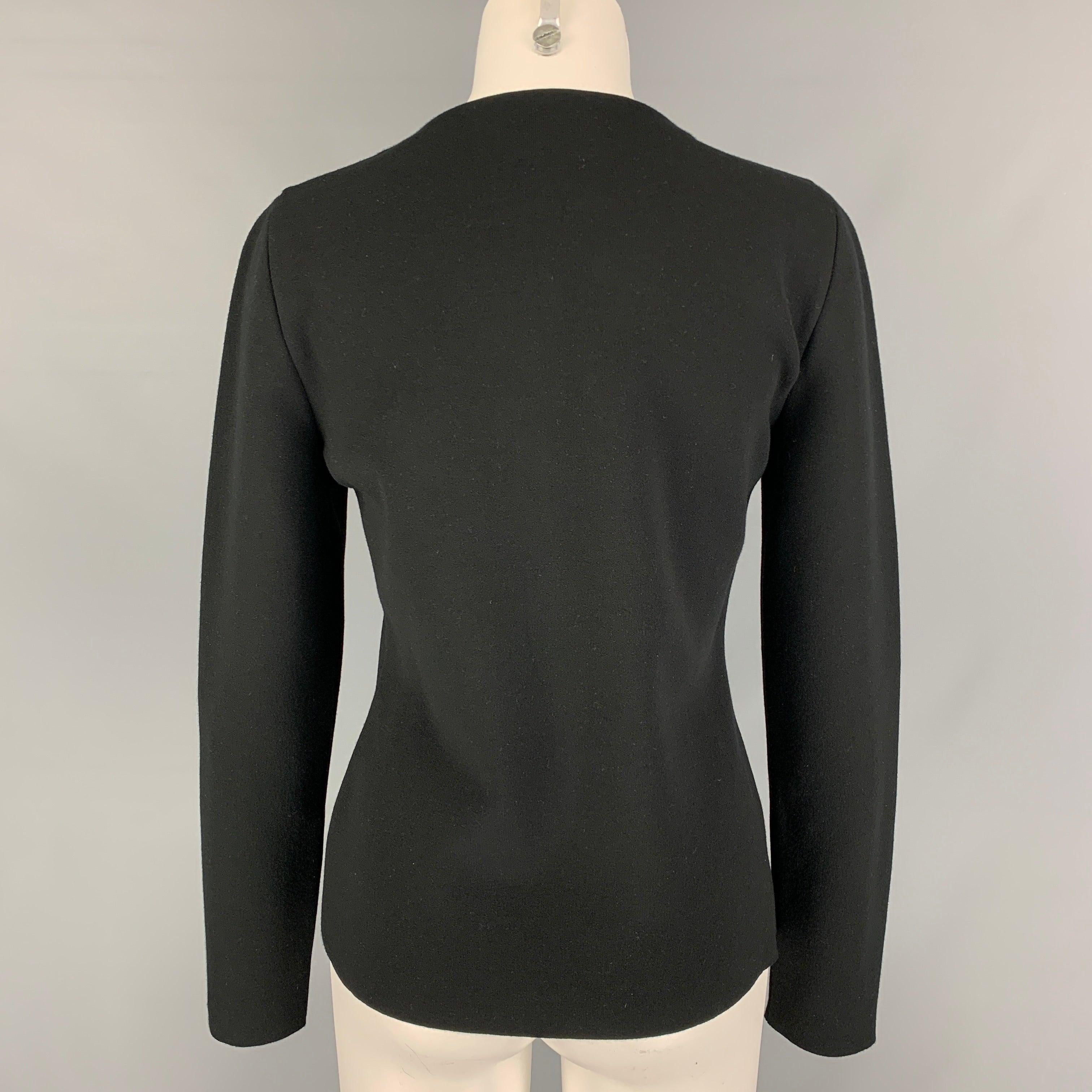 OSCAR DE LA RENTA 2021 Size L on Viscose Blend Sequined Cut Out Pullover For Sale 1