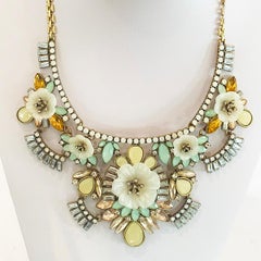 Oscar de la Renta Art Deco Style pastel necklace