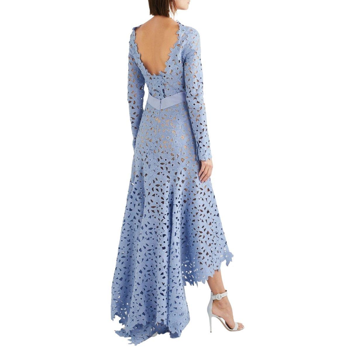 oscar de la renta guipure lace maxi dress