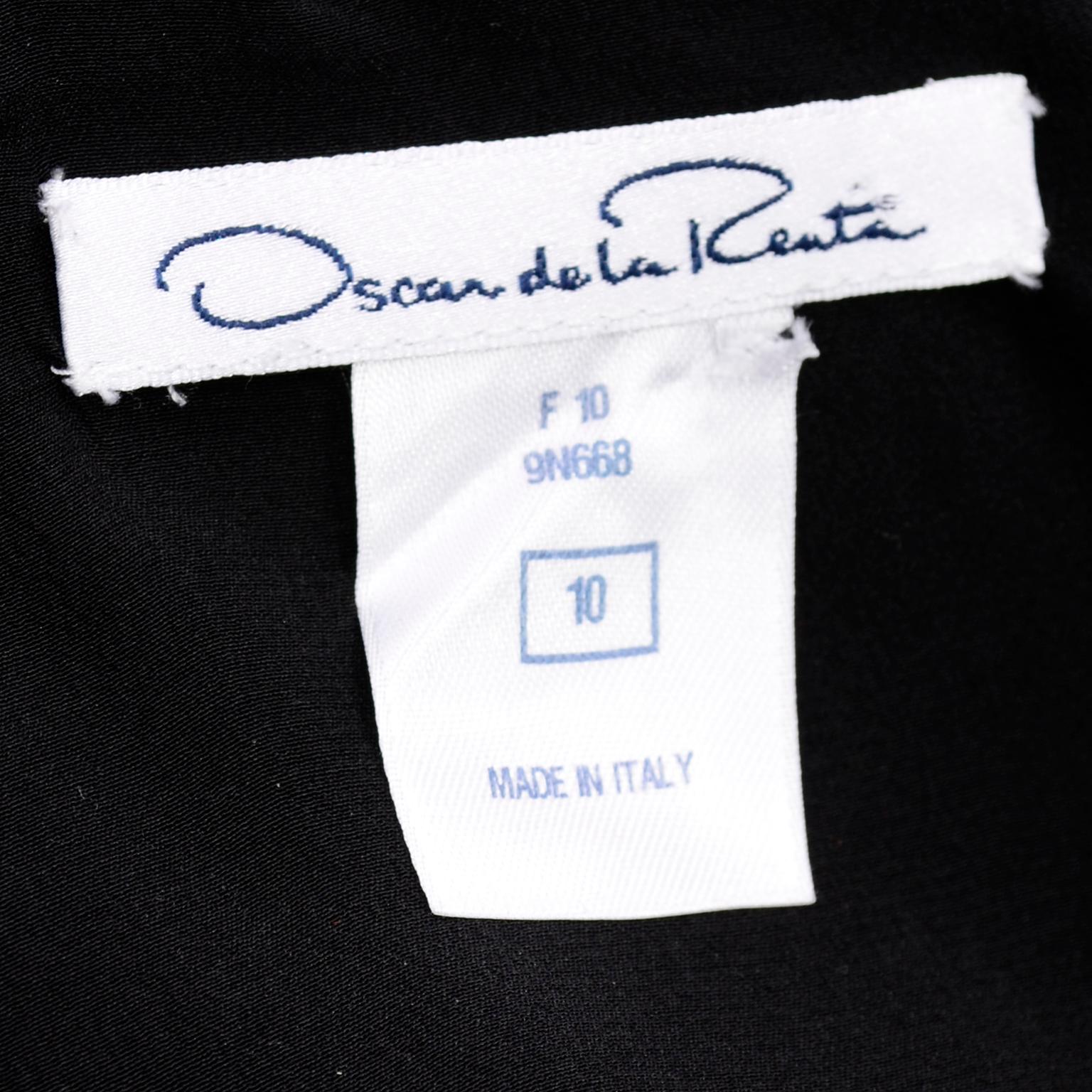 Oscar de la Renta Autumn Winter 2010 Black Wool Asymmetrical Runway Dress For Sale 6