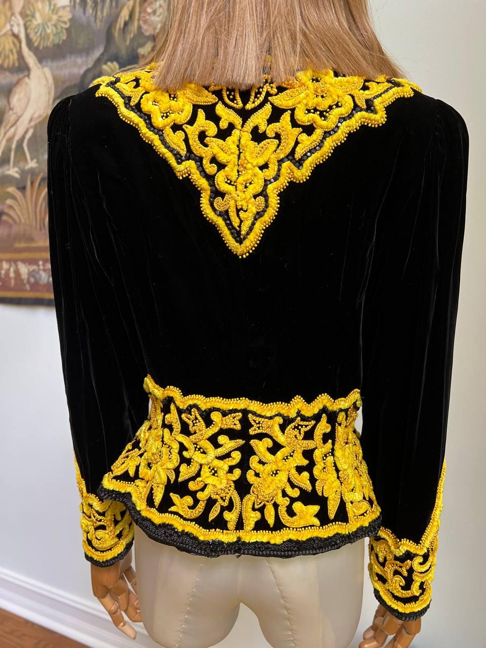 Oscar de la Renta beaded haute couture jacket, Collection F/W 1988 In Good Condition In New York, NY