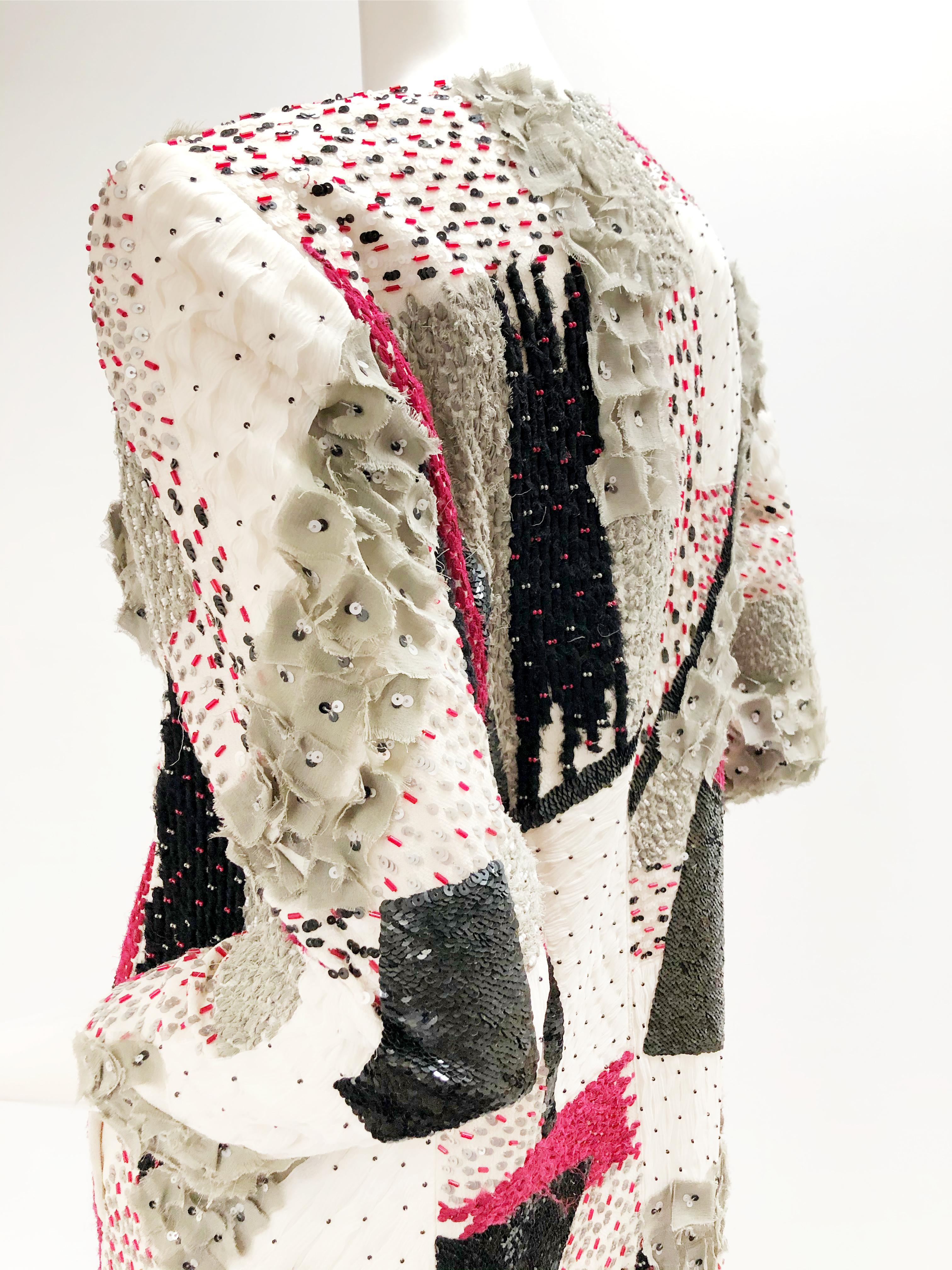 multi color patchwork beaded jacket