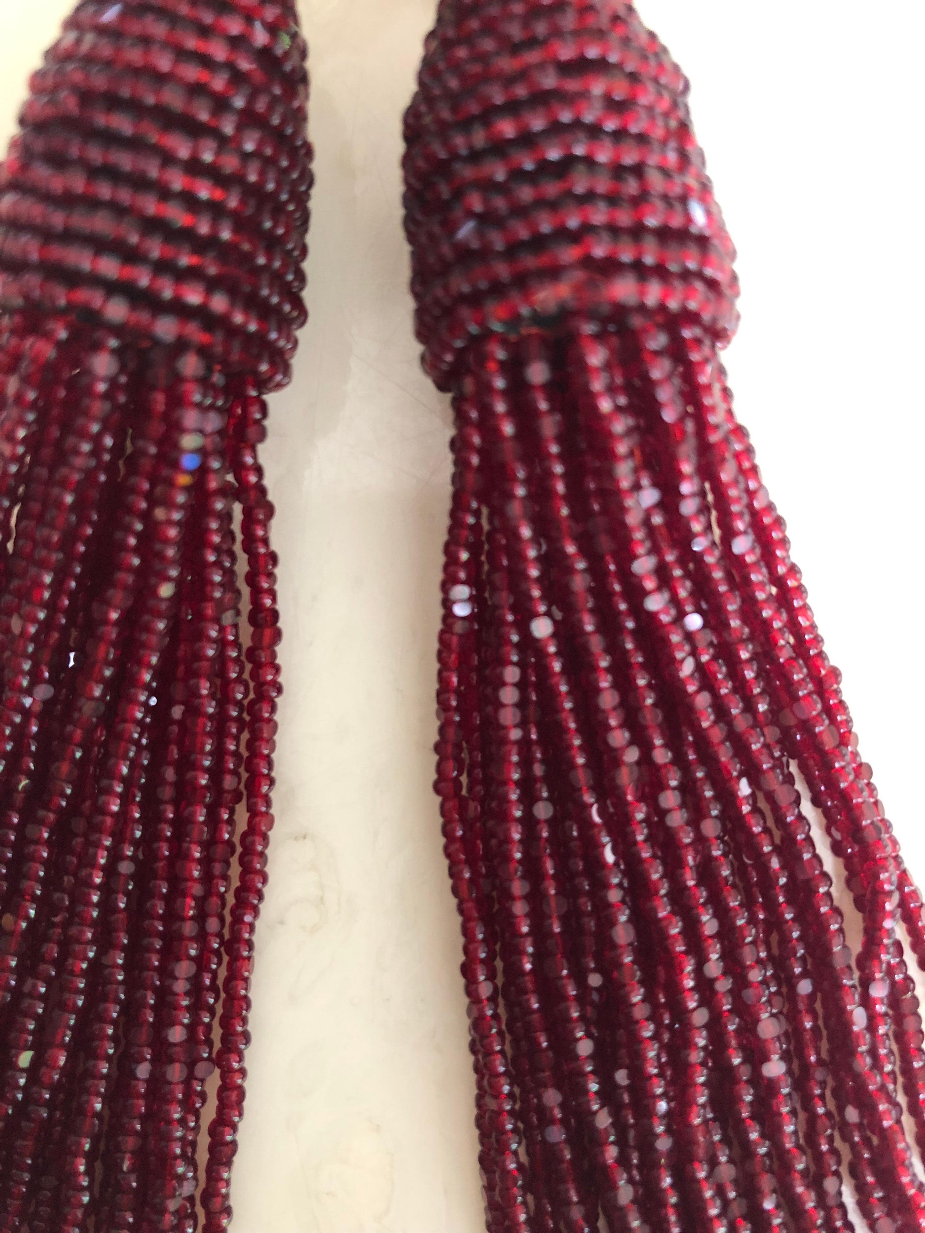 oscar de la renta tassel earrings