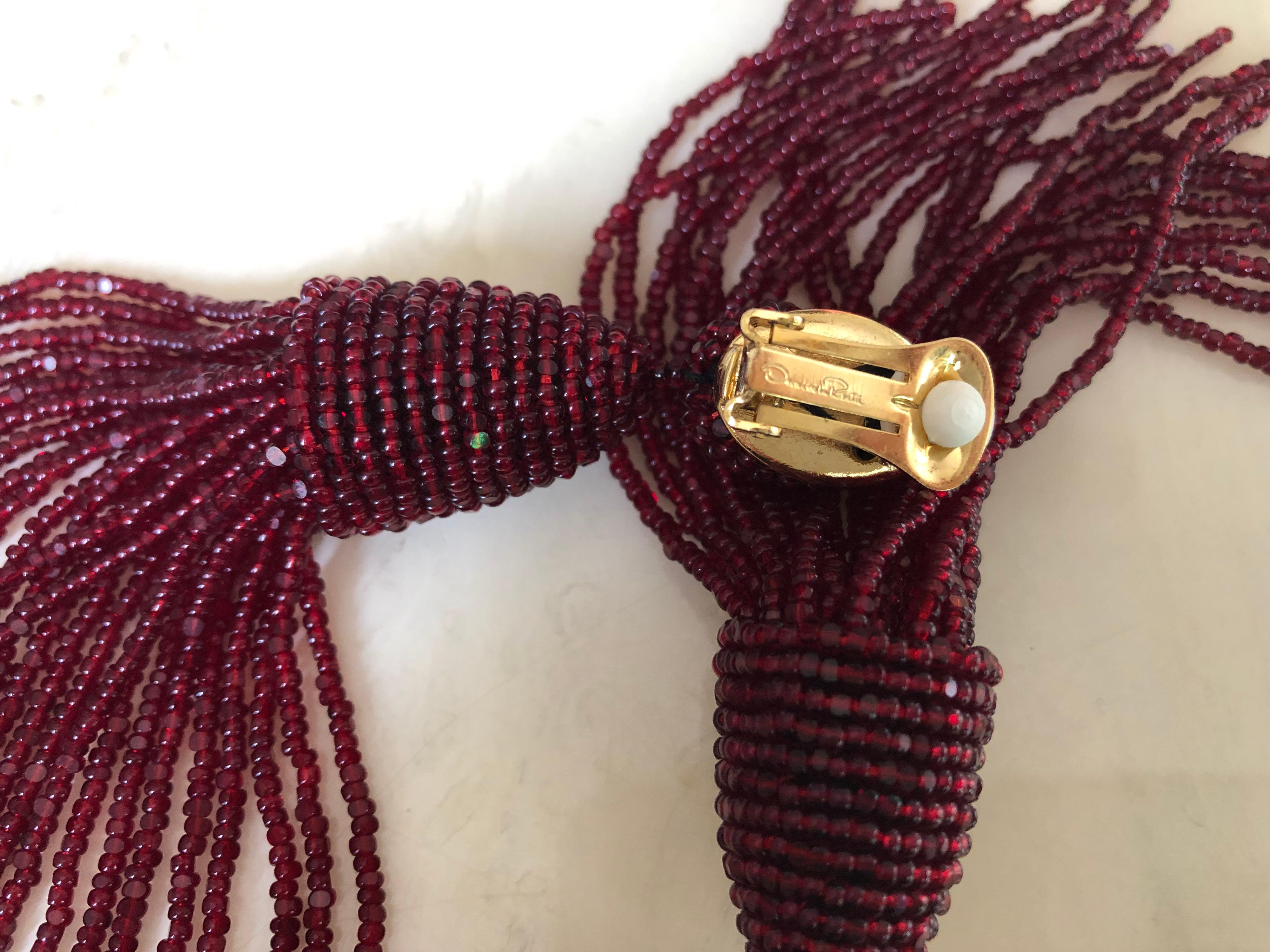 oscar de la renta beaded earrings