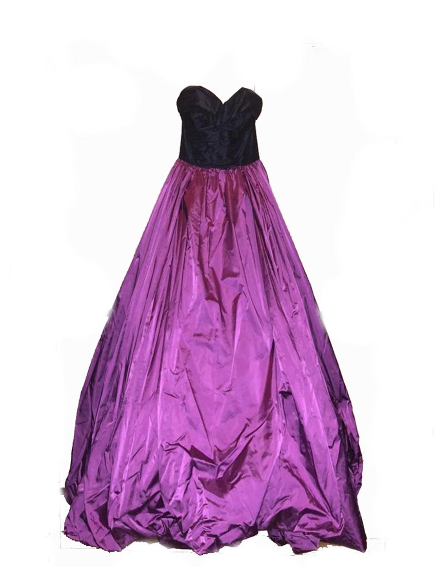 Purple F/2015 Look# 53 Oscar de la Renta Dress with Boneless Internal Bodice size 4