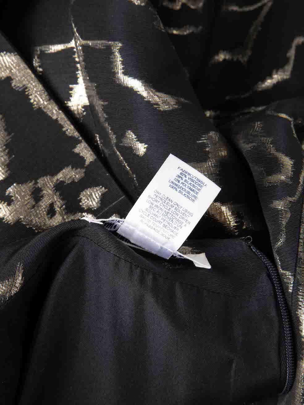 Oscar de la Renta Schwarzes Kleid mit Jacquard-Muster Größe 4XL Damen im Angebot