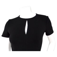 Oscar De La Renta Black Keyhole Sheath Dress